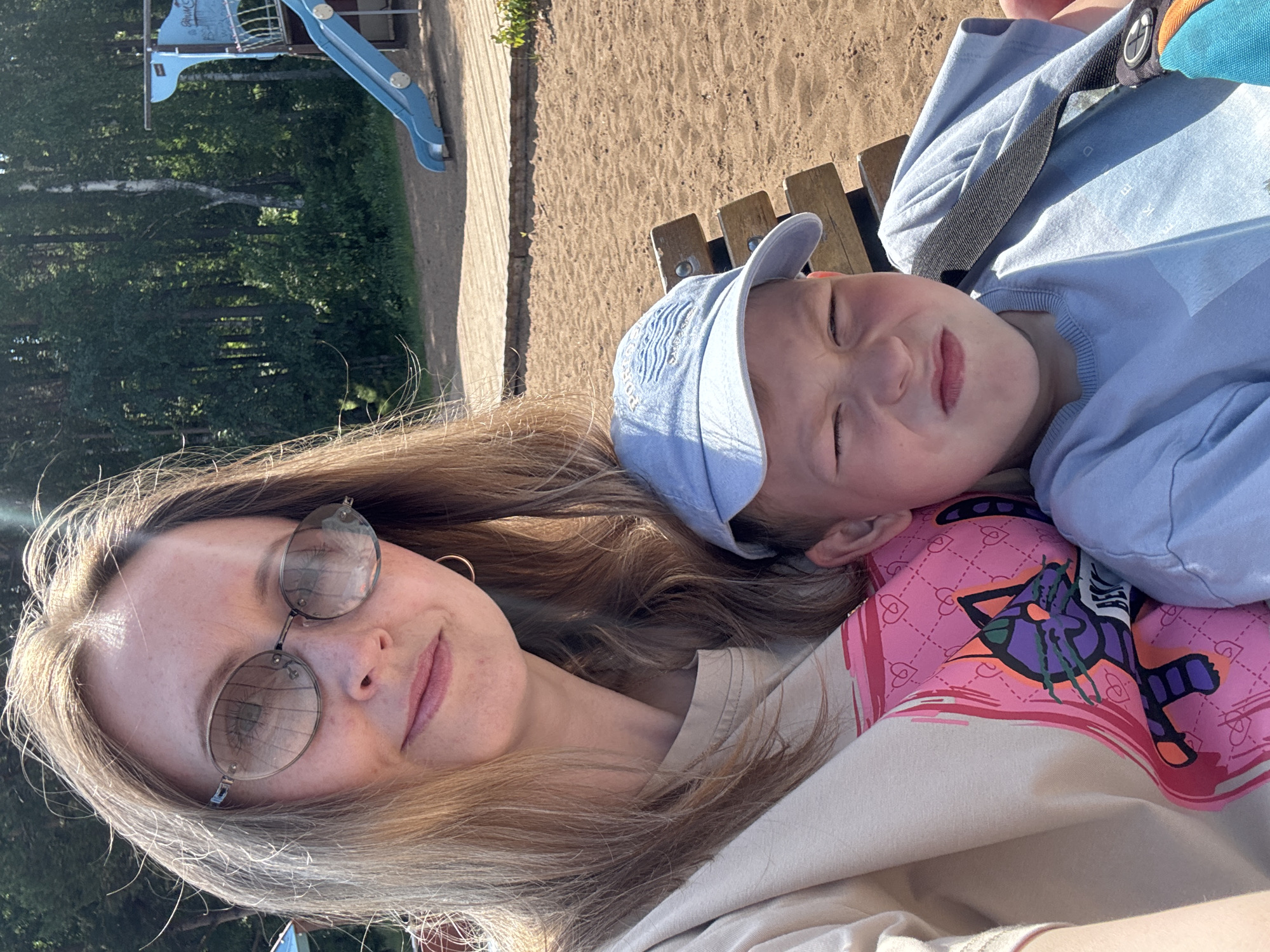 Families enjoy sunny morning activities along Chaikovsky riverfront