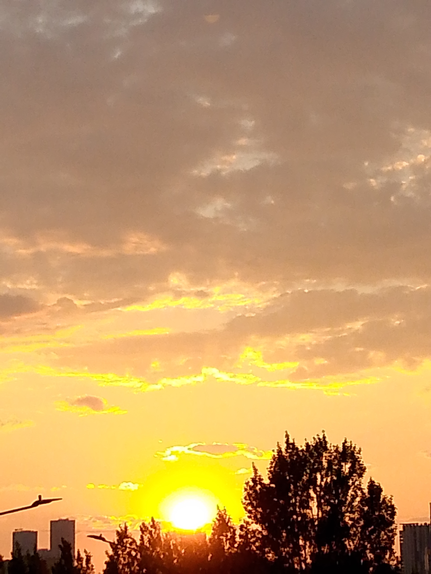 Golden sunset glows over the Astana skyline