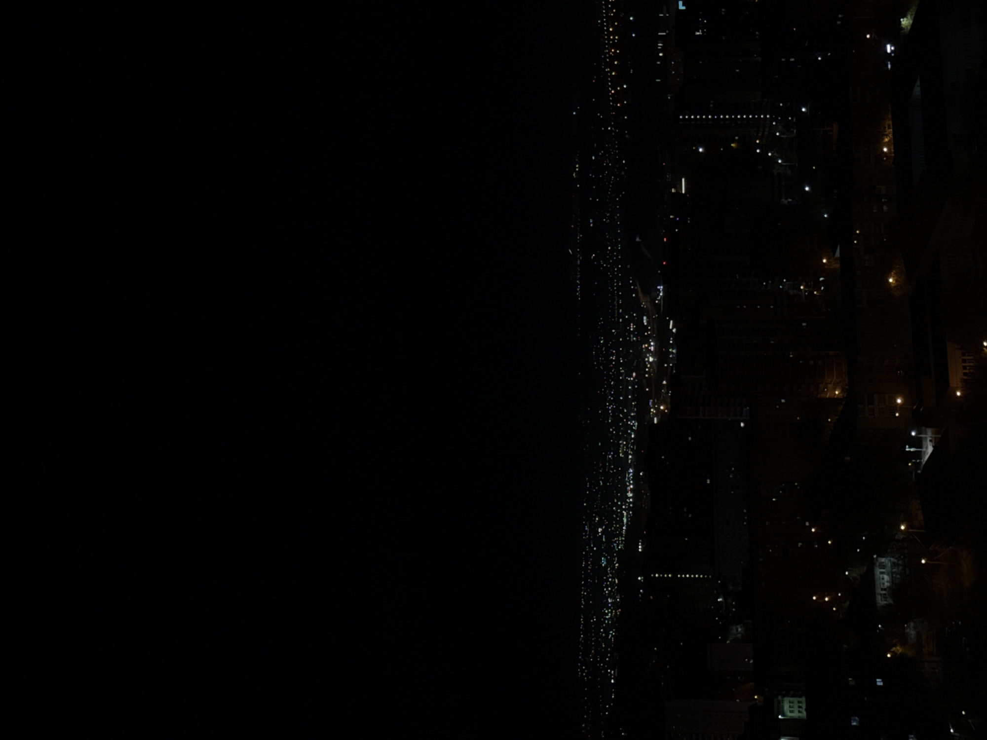 Nighttime cityscape views captured in Krasnoyarsk, Russia