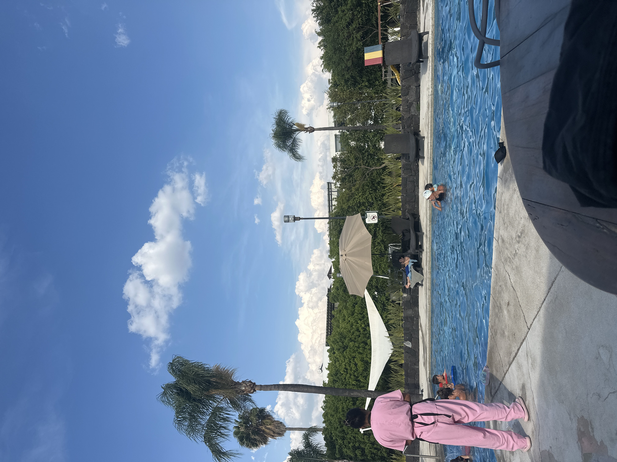 Poolside gathering recorded in San Bernardino Tlaxcalancingo, Mexico