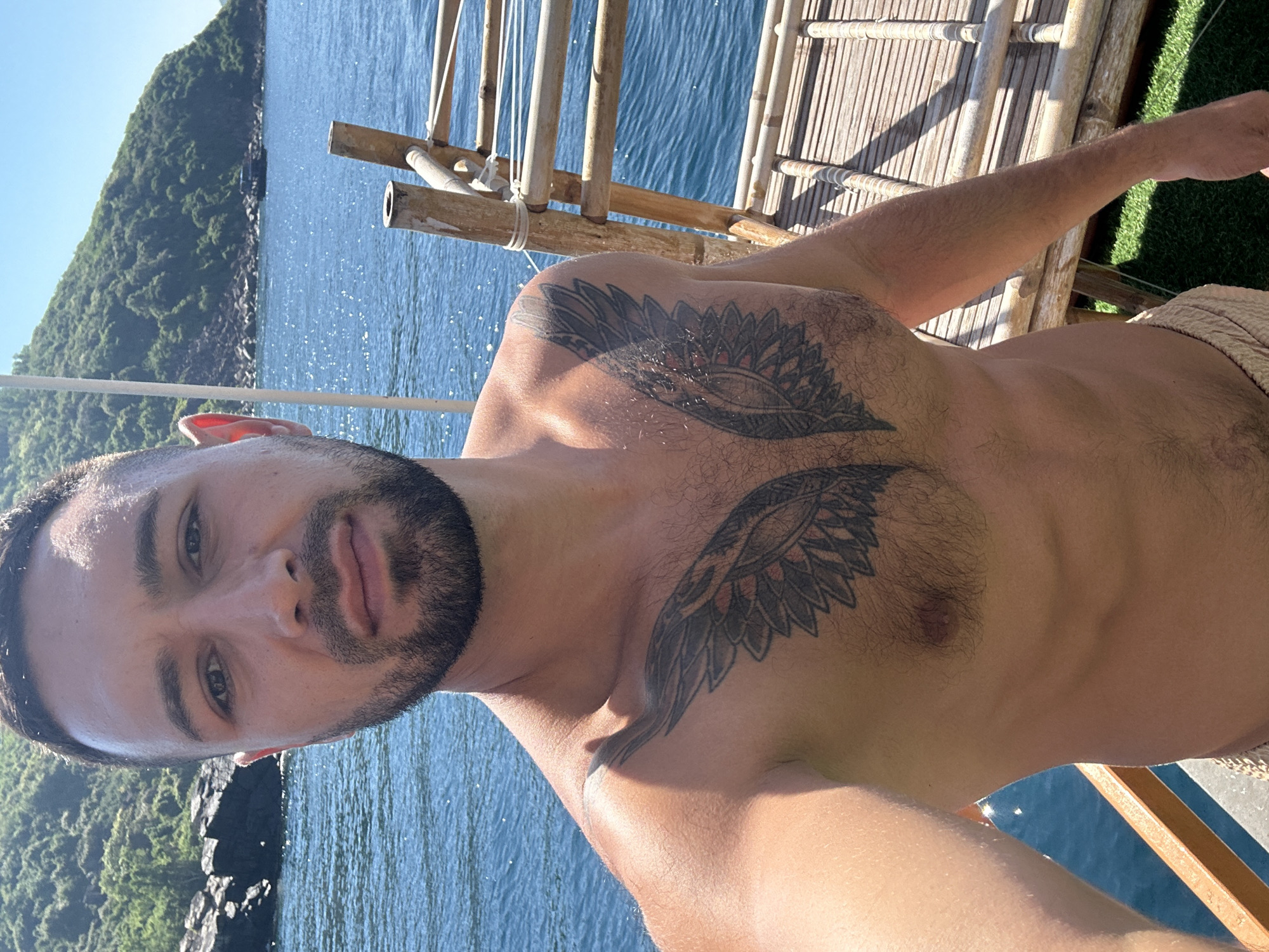 Boat day off a rocky island in Nha Trang's blue waters