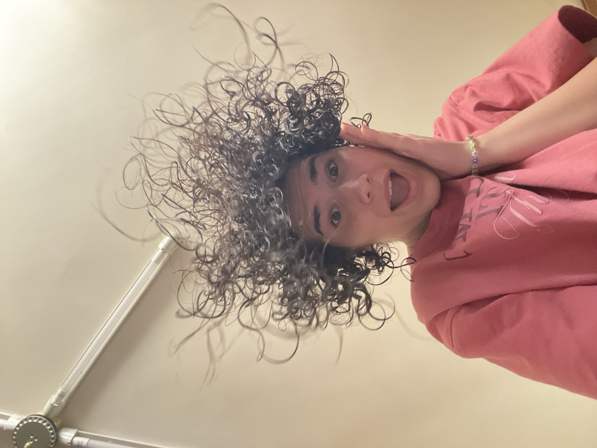 Sofia resident documents afternoon hair care routine with diffuser