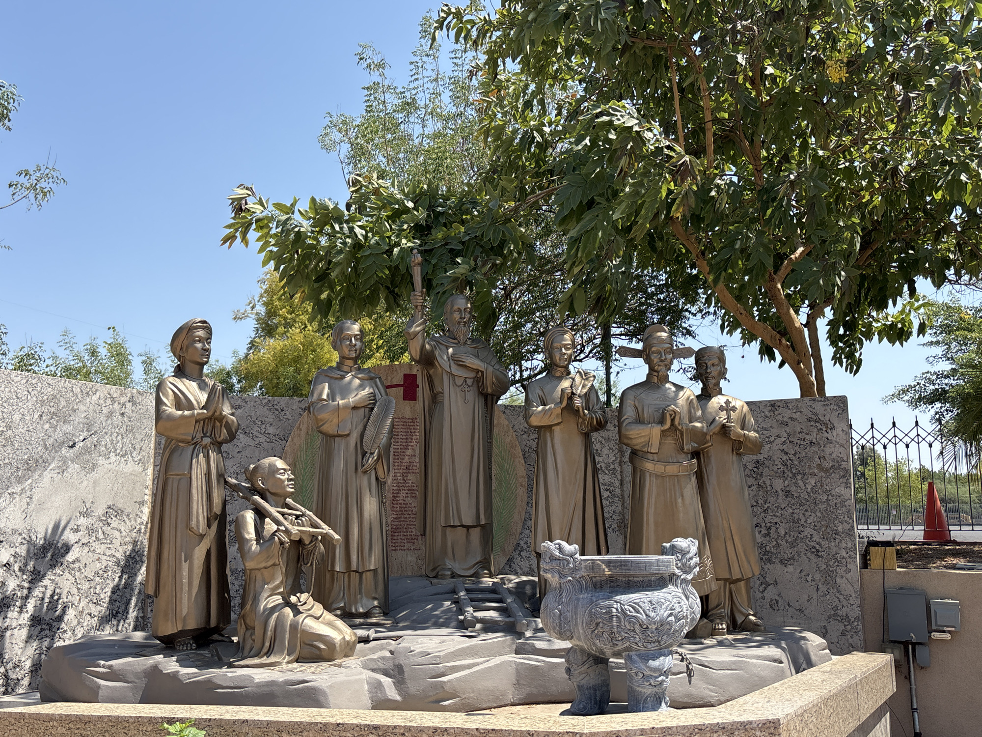 Religious statues and ornate architecture at a Phoenix landmark