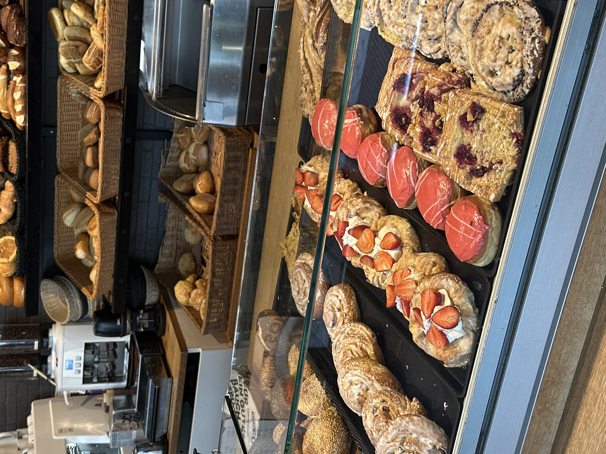 Morning bakery display documented in Kiel, Germany