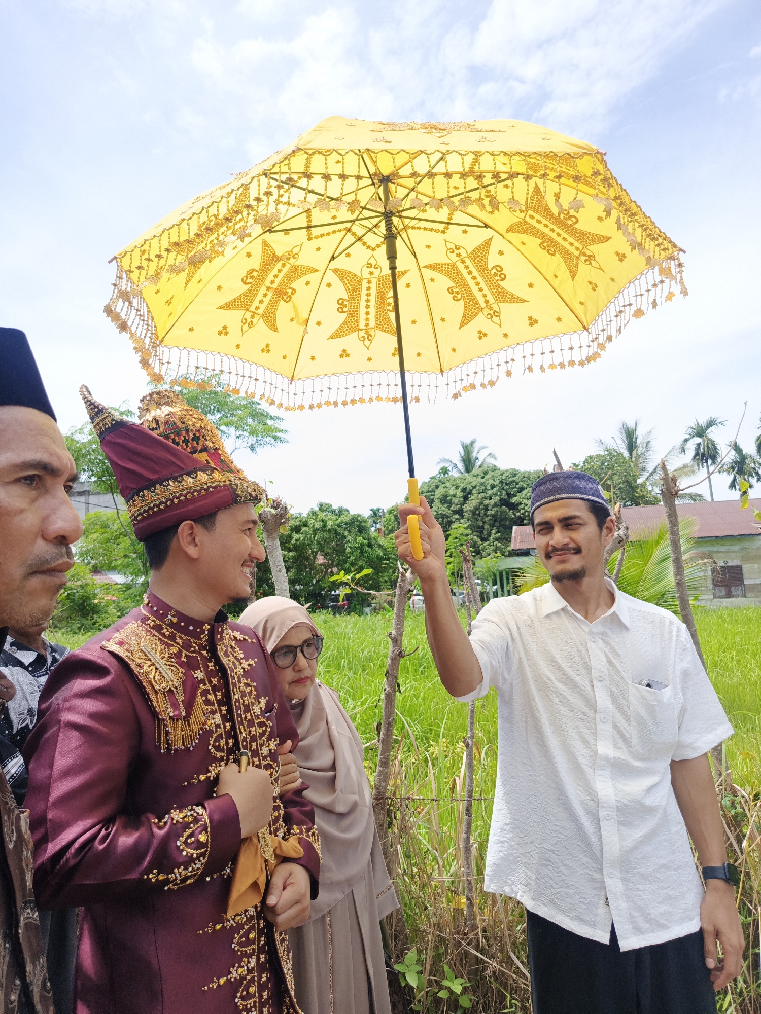 Traditional Indonesian wedding ceremony celebrated in Meuliek village