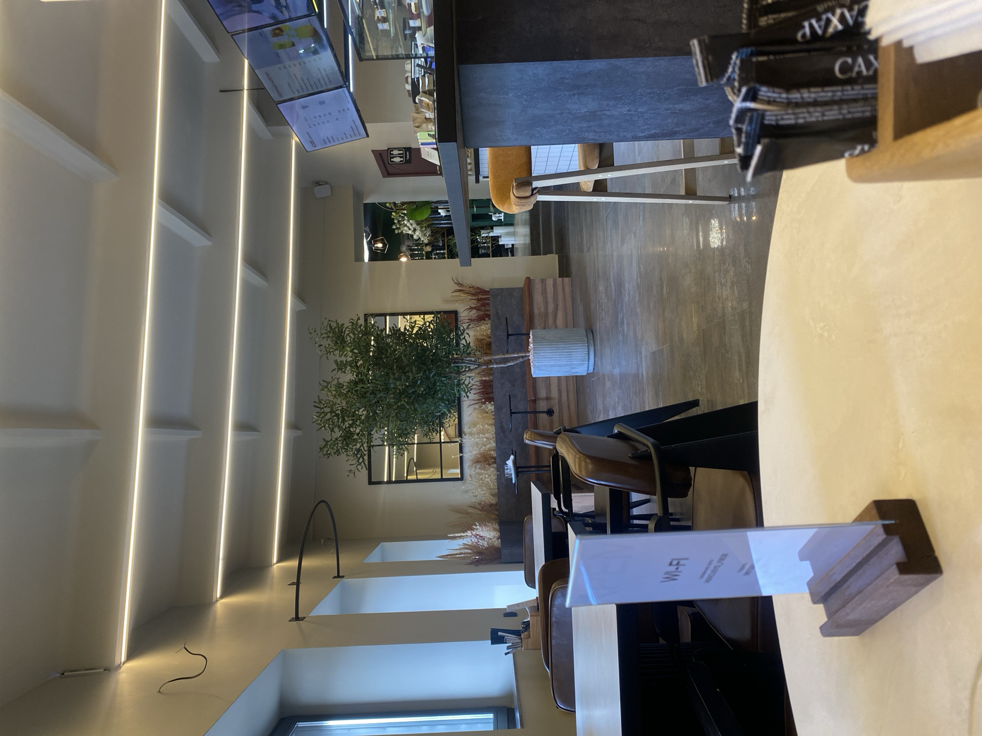 Afternoon coffee and cake at a modern Votkinsk café