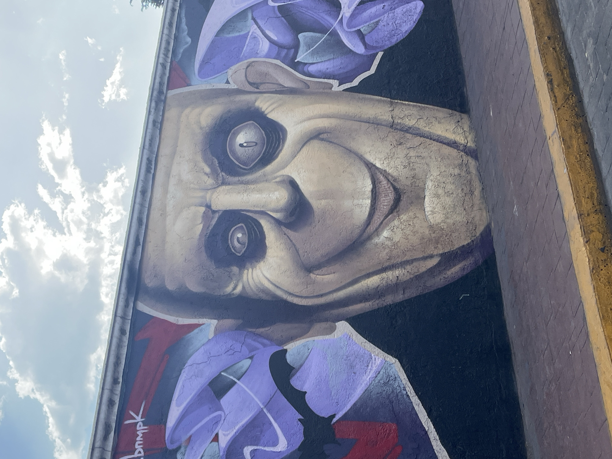 Uncle Fester mural spotted on Mexican street wall