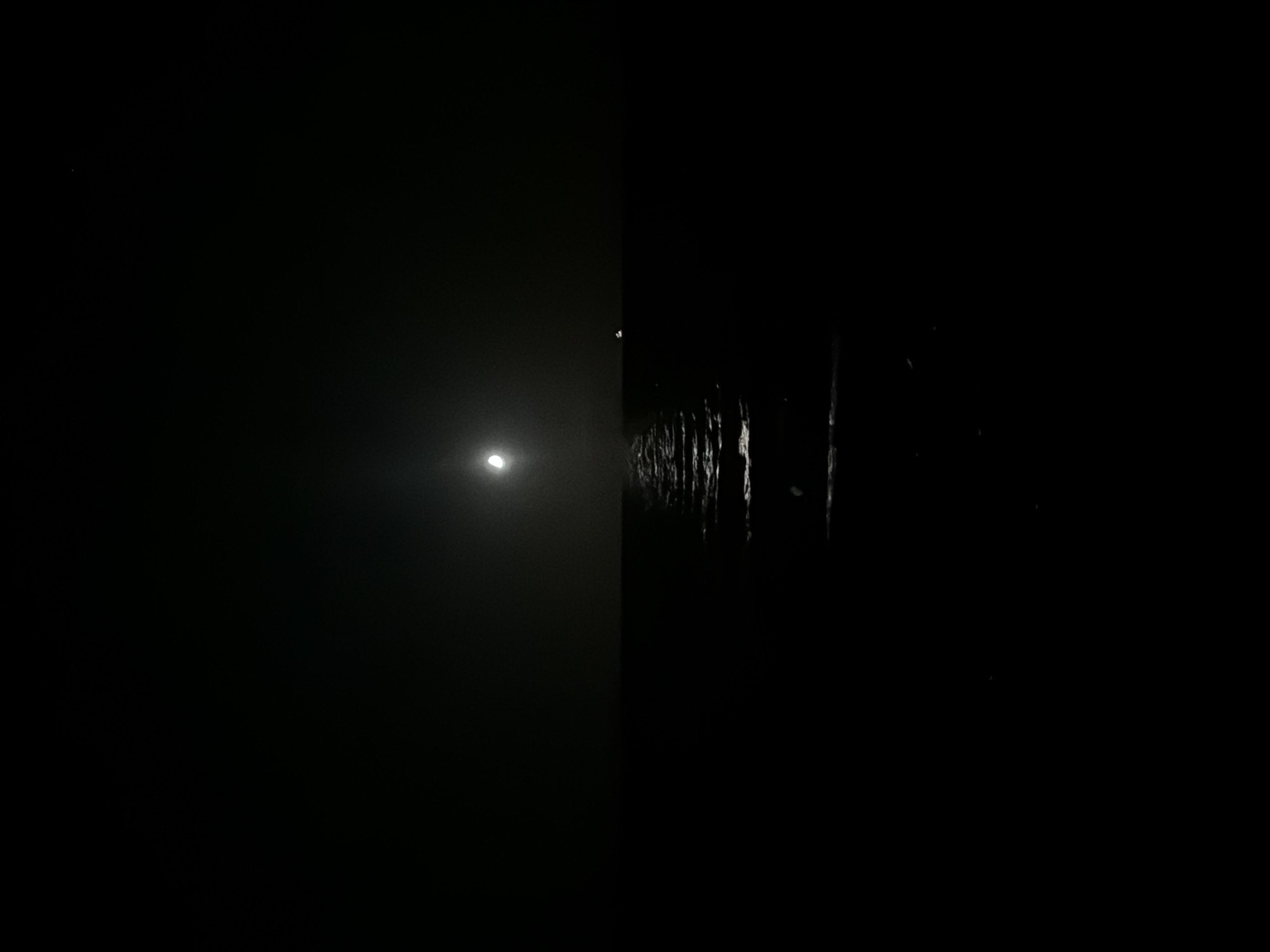 Moonlit water at night near Ozerskoe, Russia