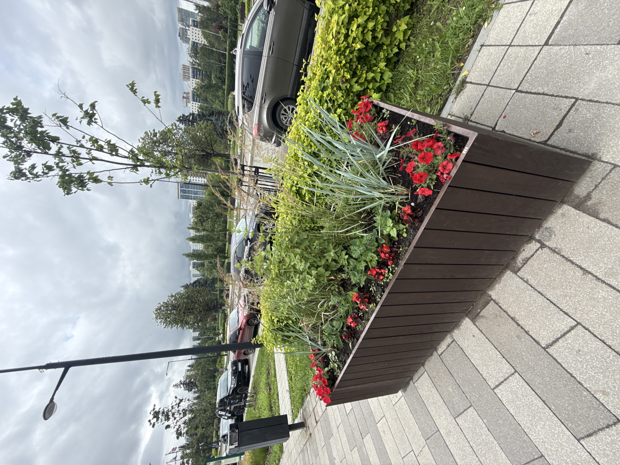 Street-level tour of central Perm on an overcast summer morning