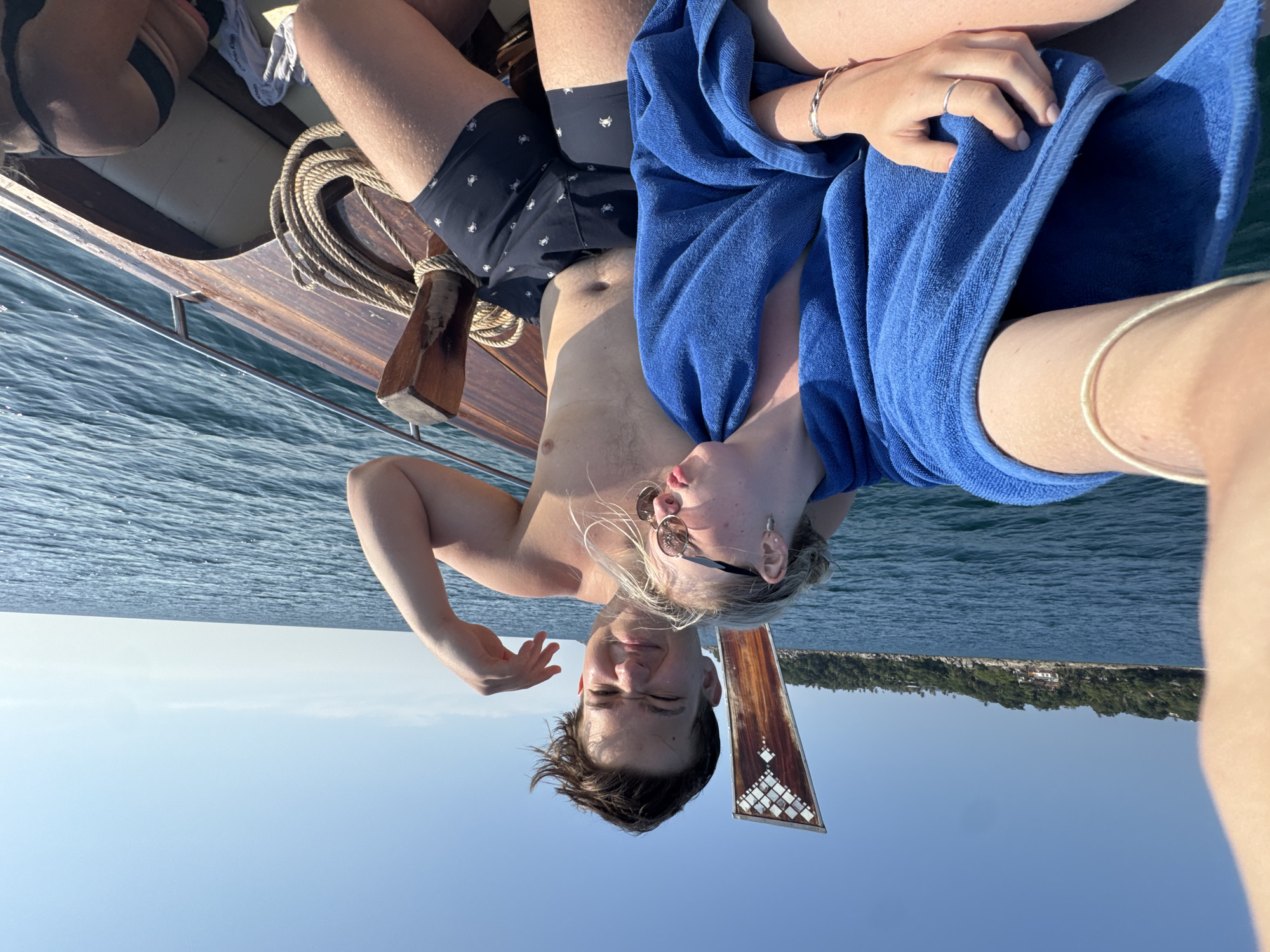 Tourists enjoy boat trip at Karon Beach, Thailand