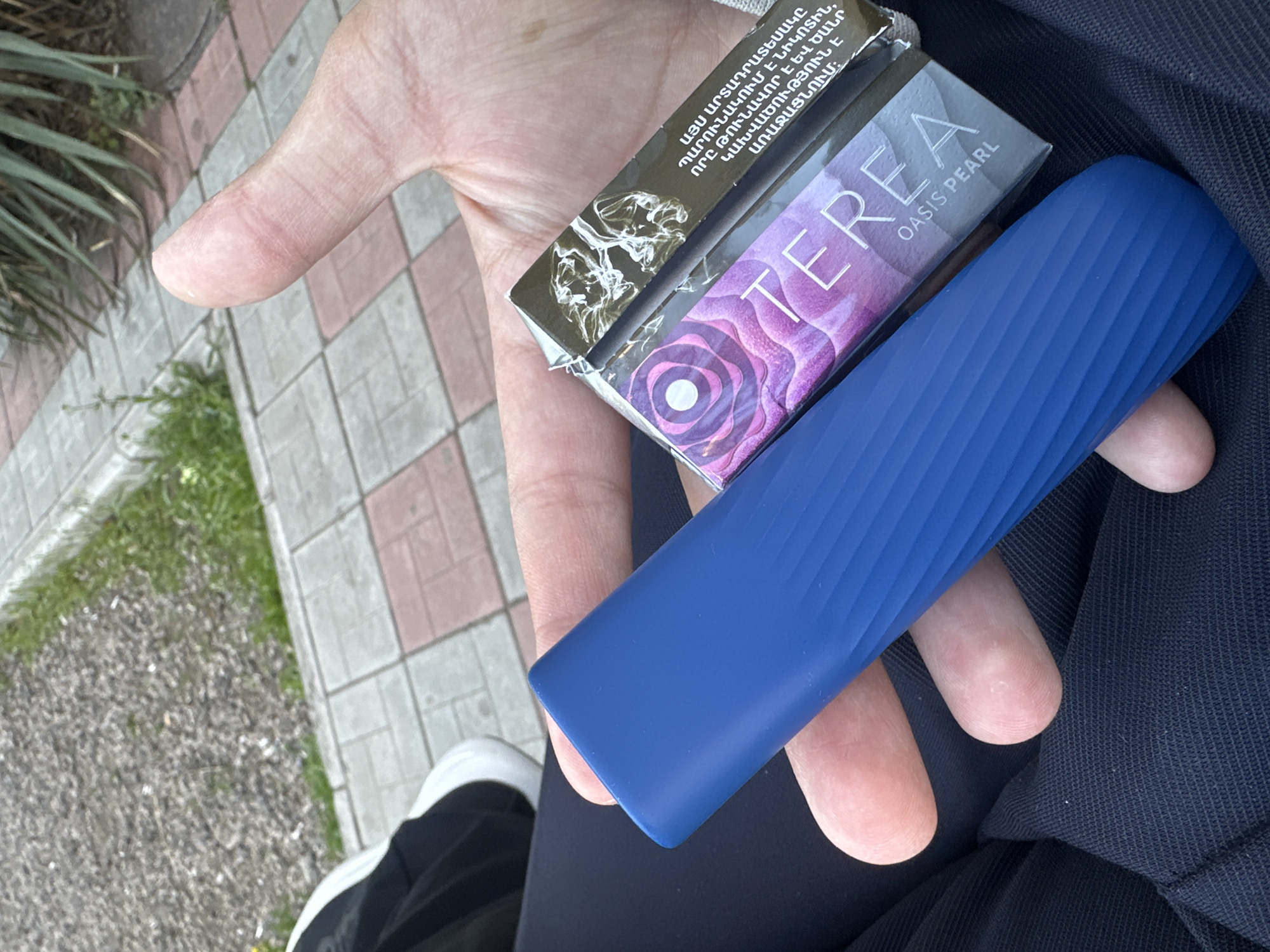 Young man observed at playground with tobacco products present