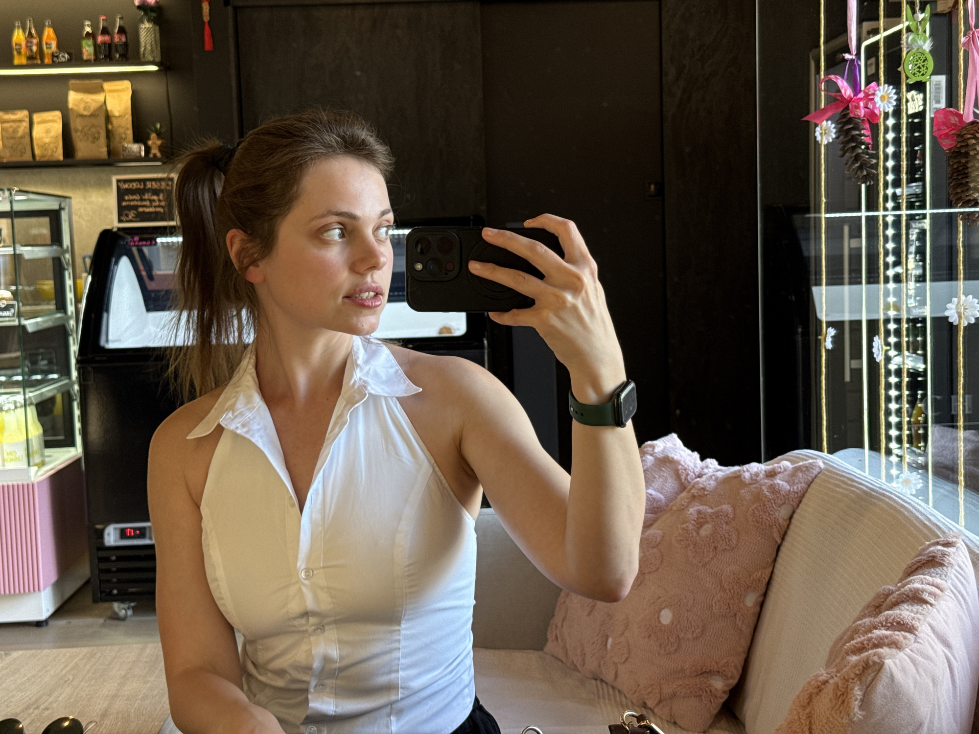 Cafe selfie in Szklarska Poręba, Poland