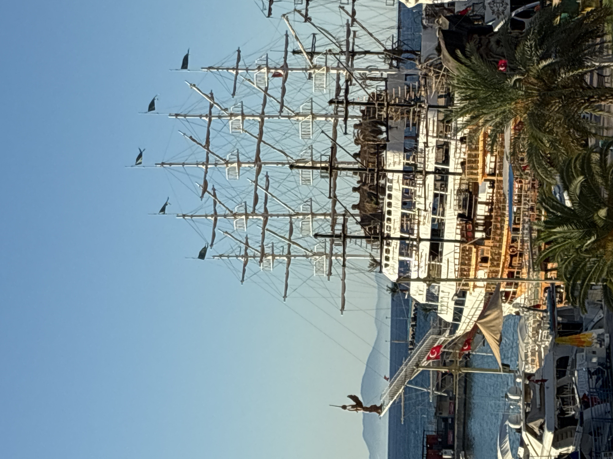 Harbor town street life in Alanya, Turkey