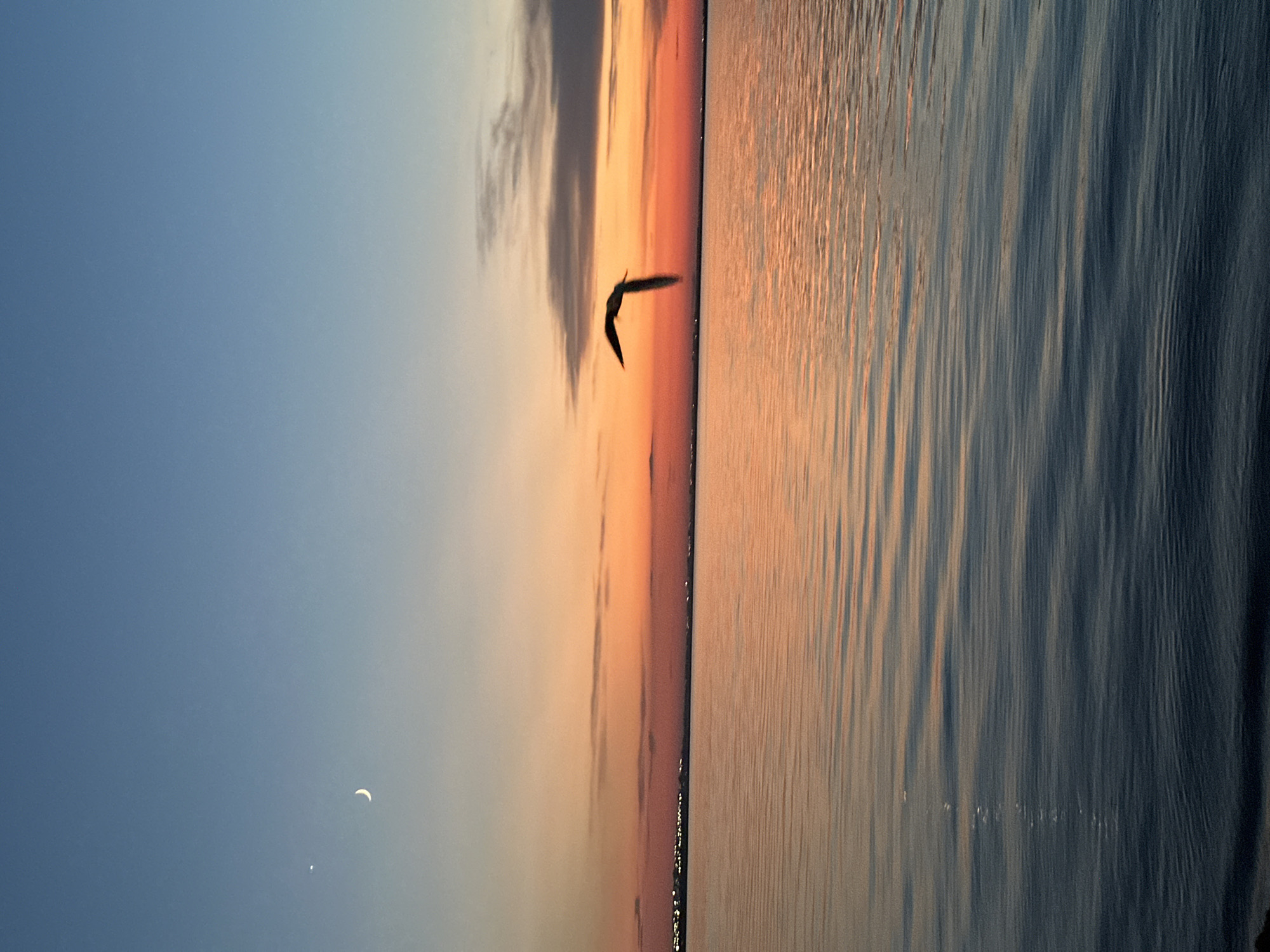 Sunset to nightfall over a Kokshetau lakefront