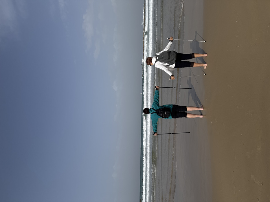 Morning beach activity observed along Tel Aviv Mediterranean coast