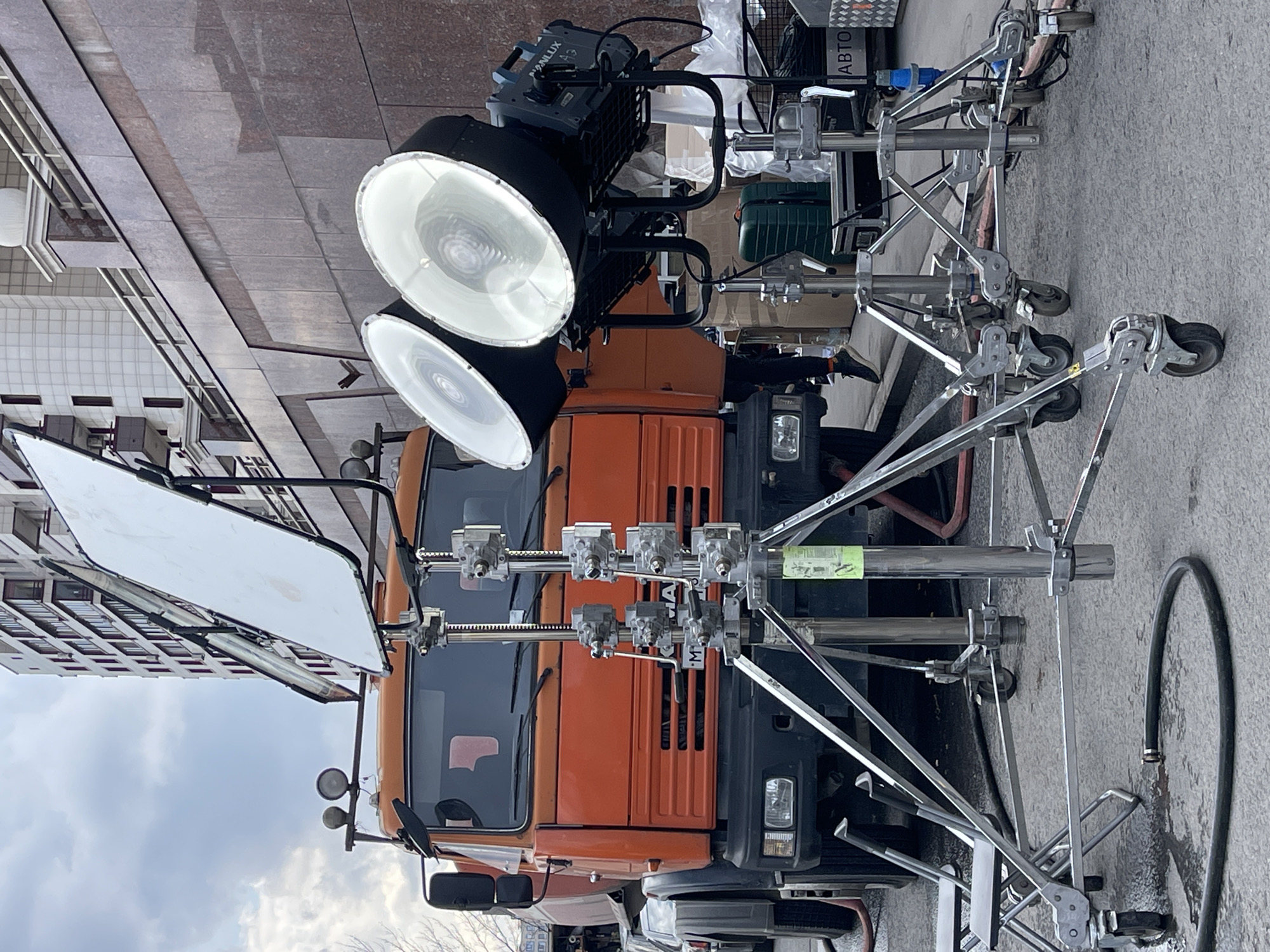 Photographer documents street vehicles on Moscow's Mosfilmovskaya Street