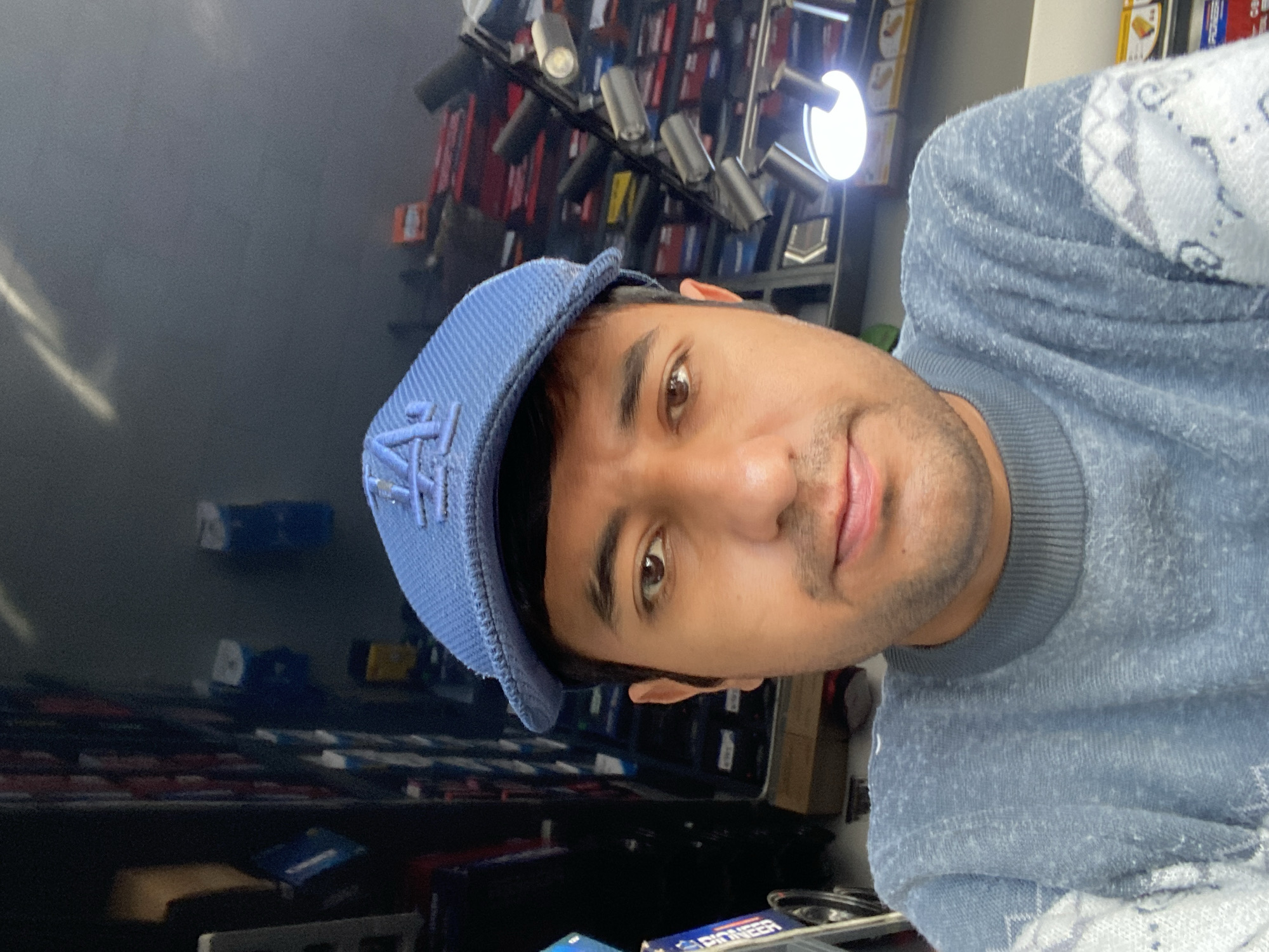 Man photographed inside retail store in Bukhara