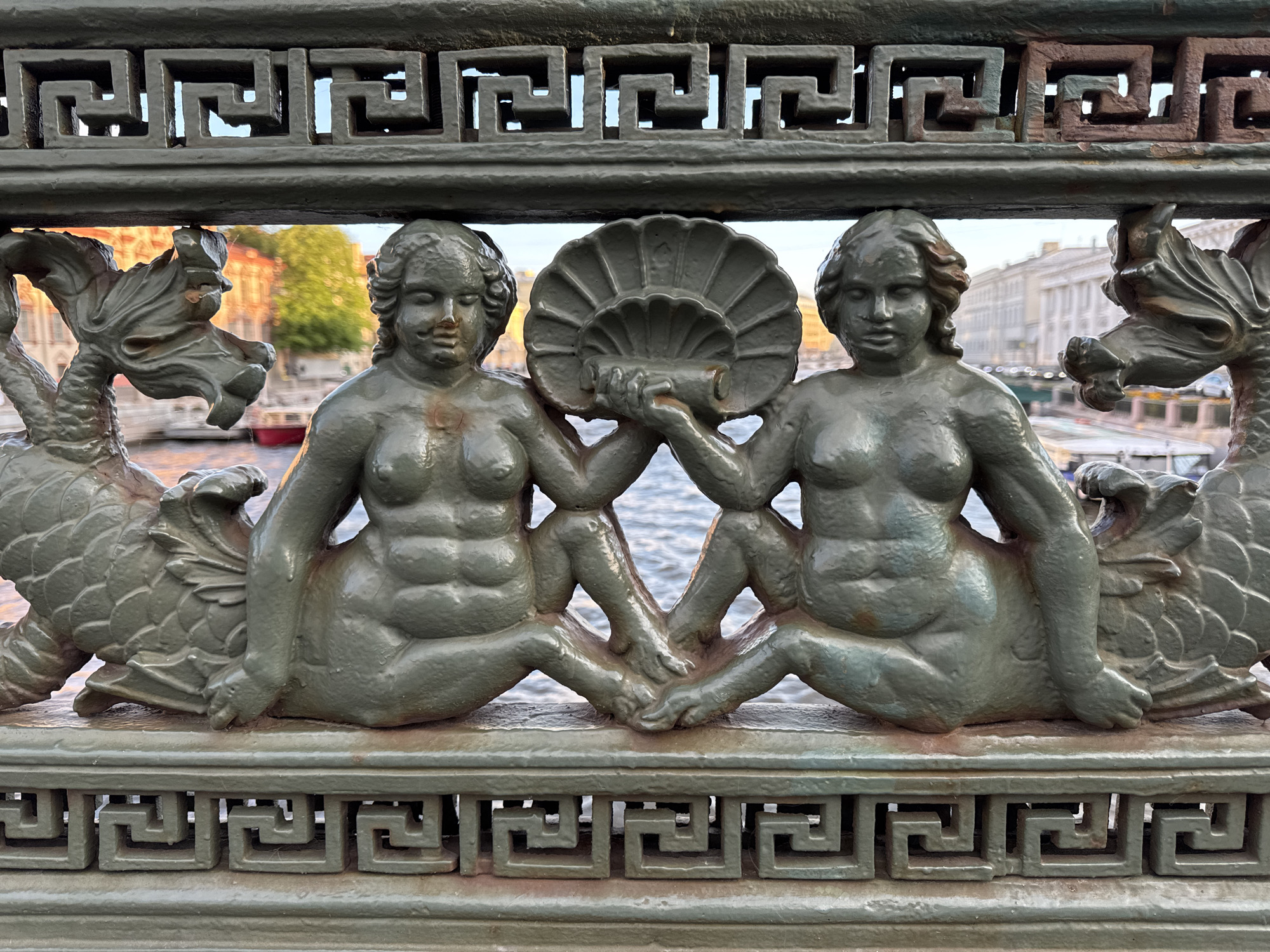 Saint Petersburg landmarks and street details on a summer afternoon
