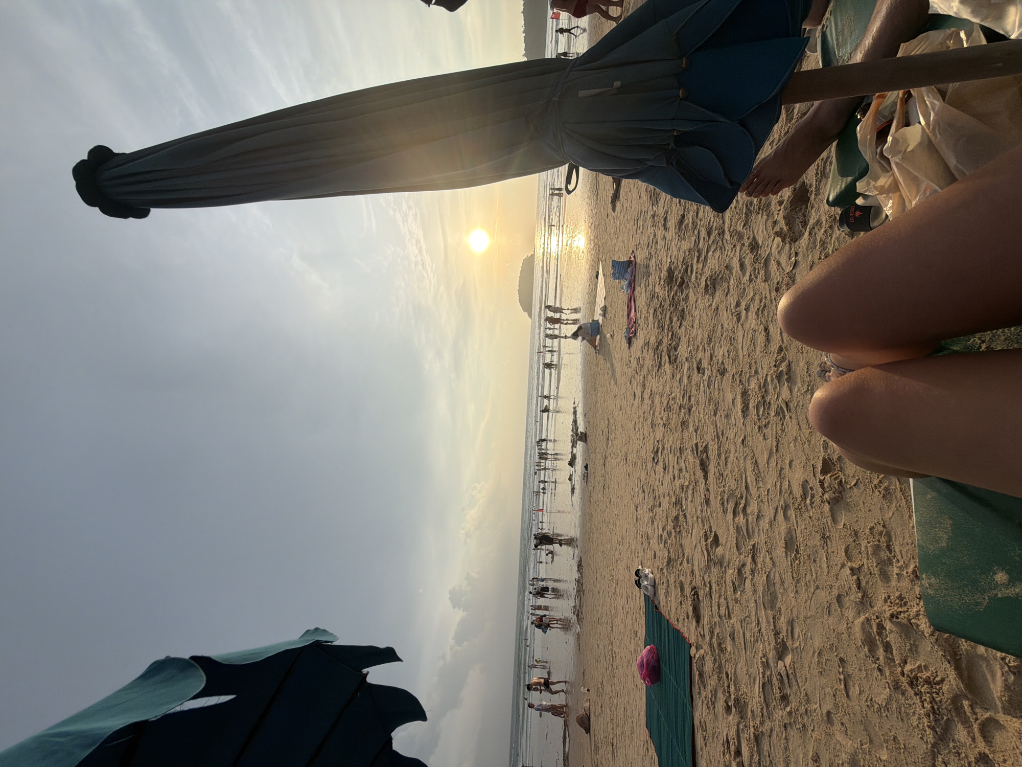 Beach day at Karon wraps up with sunset and seafood