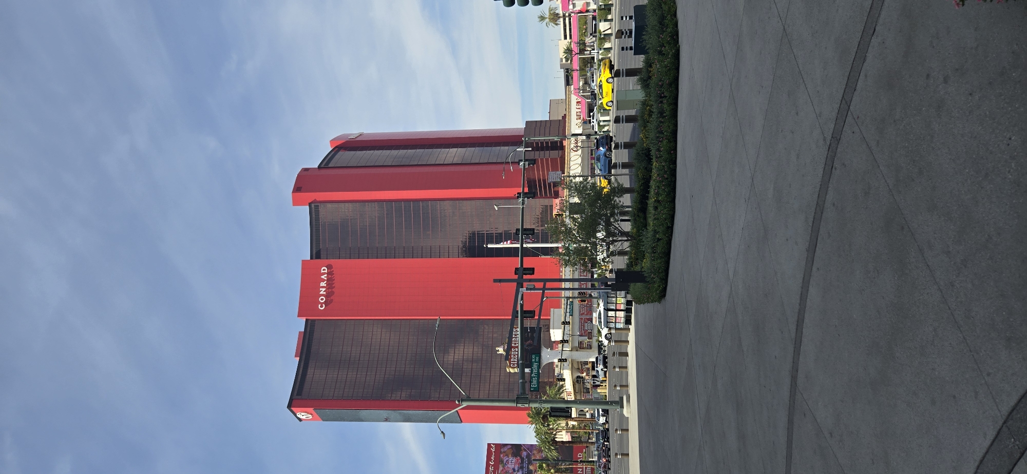 Inside and outside Resorts World's Conrad tower, Las Vegas.