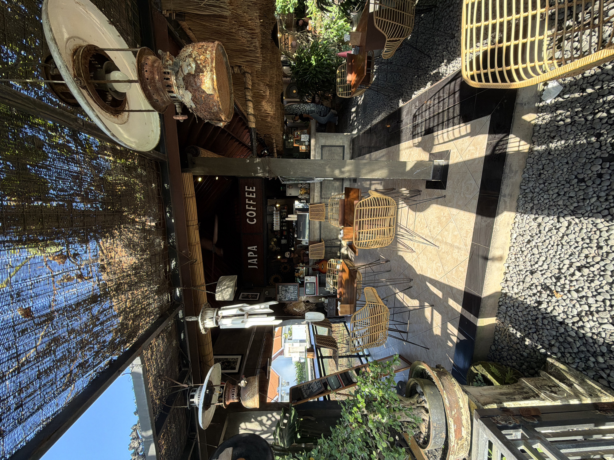 Japa Coffee's outdoor seating in Mengwi, Bali
