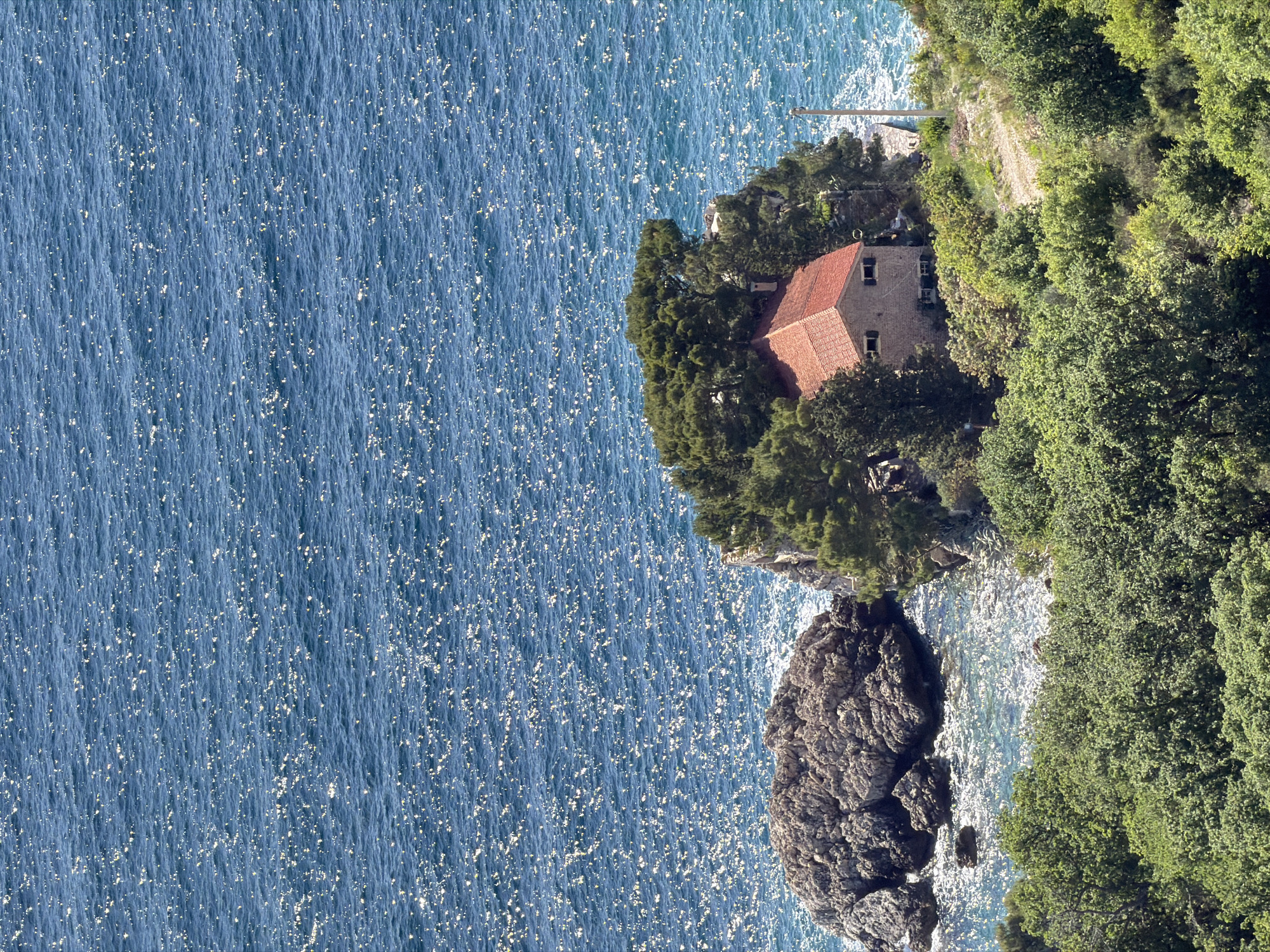 Daytime coastal scenes documented along Montenegro's Adriatic shore