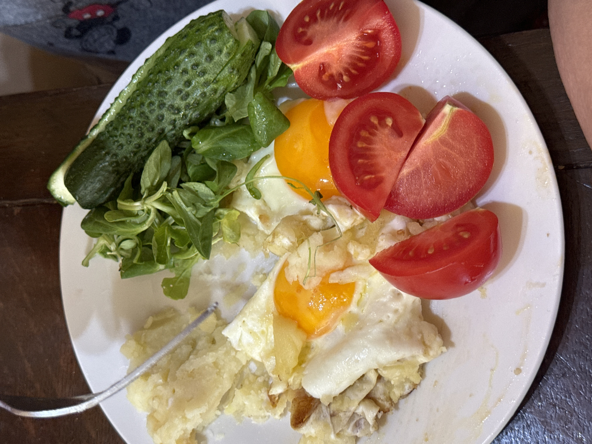 Fried egg breakfast with sides, Waterford, Ireland