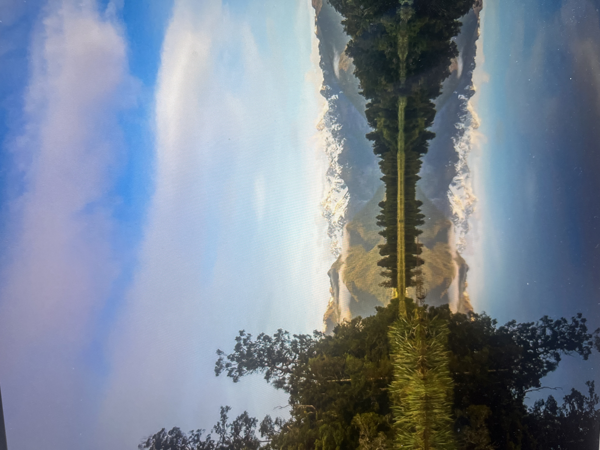 Digitally mirrored sky photograph captured in Ulyanovsk, Russia