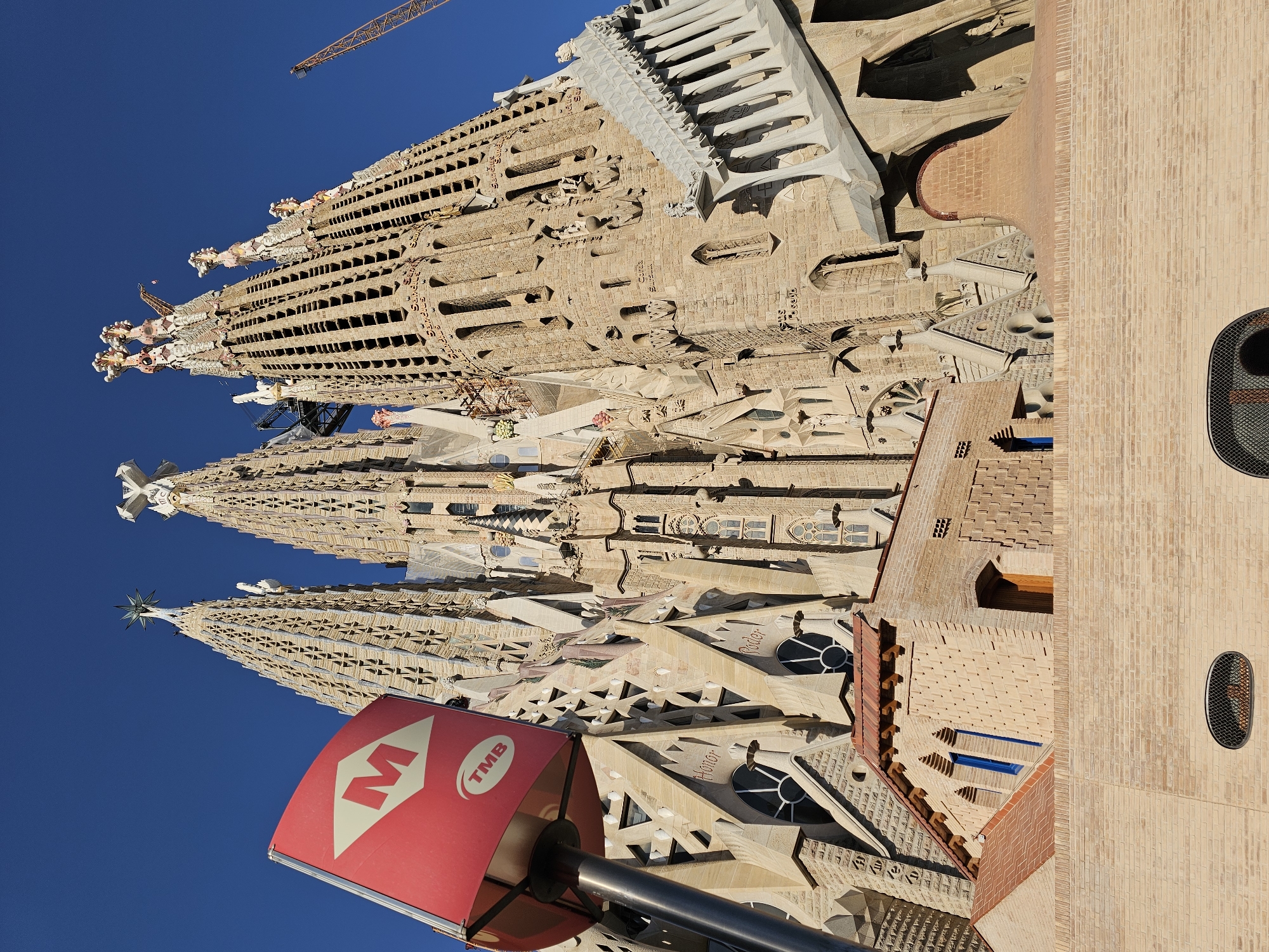 Sagrada Família on a sunny afternoon, every angle covered