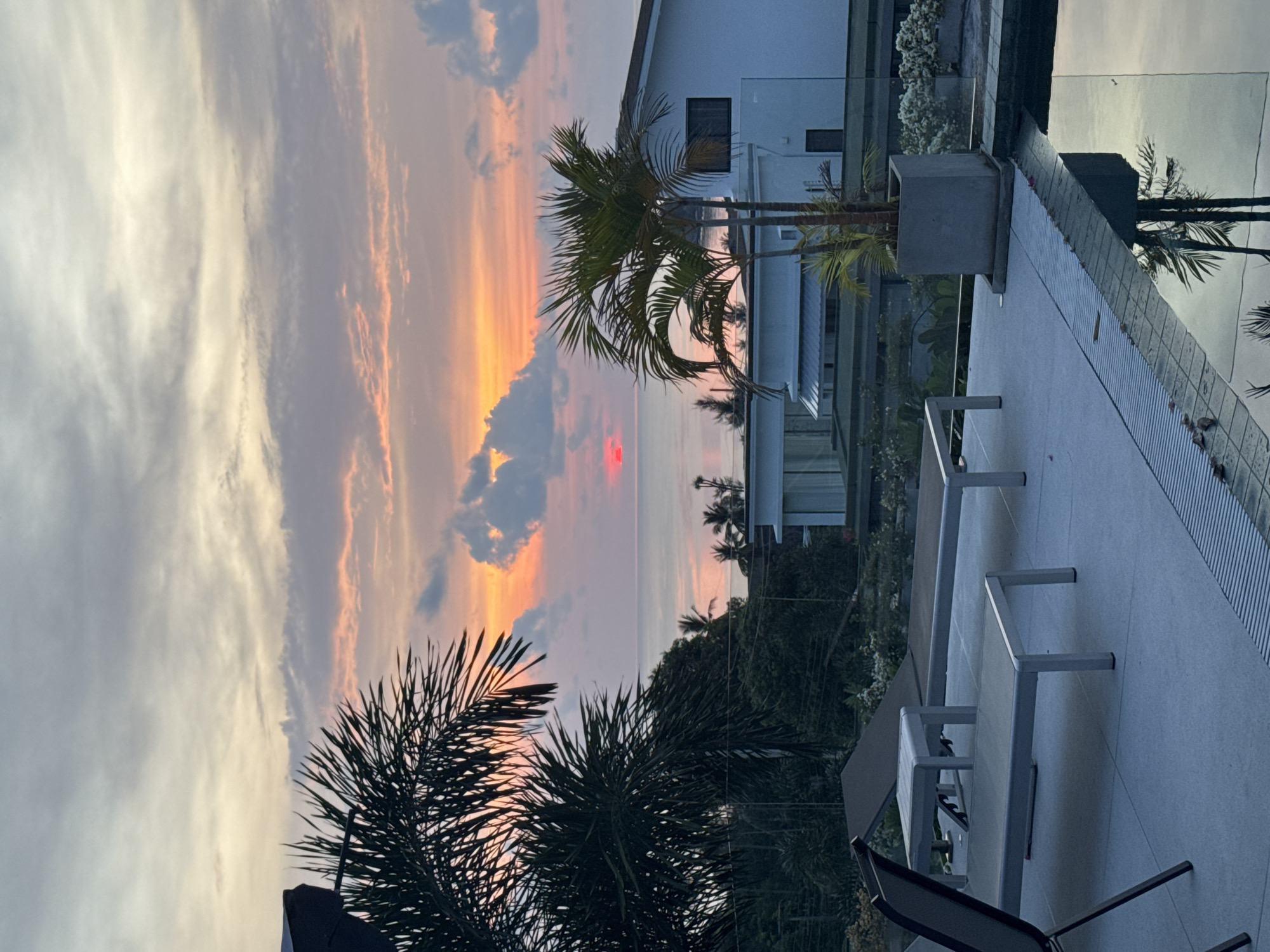 Sunset observed with colorful sky in Choeng Mon, Thailand