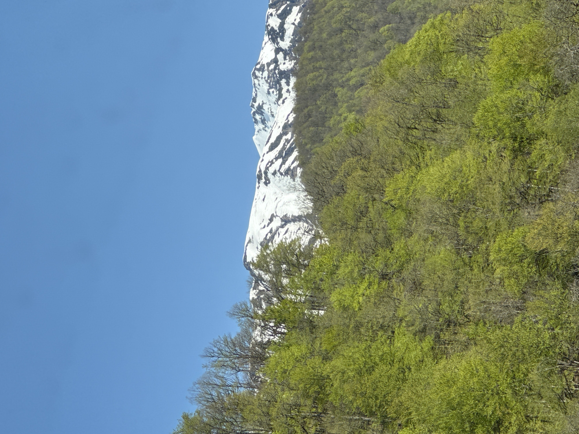 Spring mountain landscape photographed in Estosadok, Russia