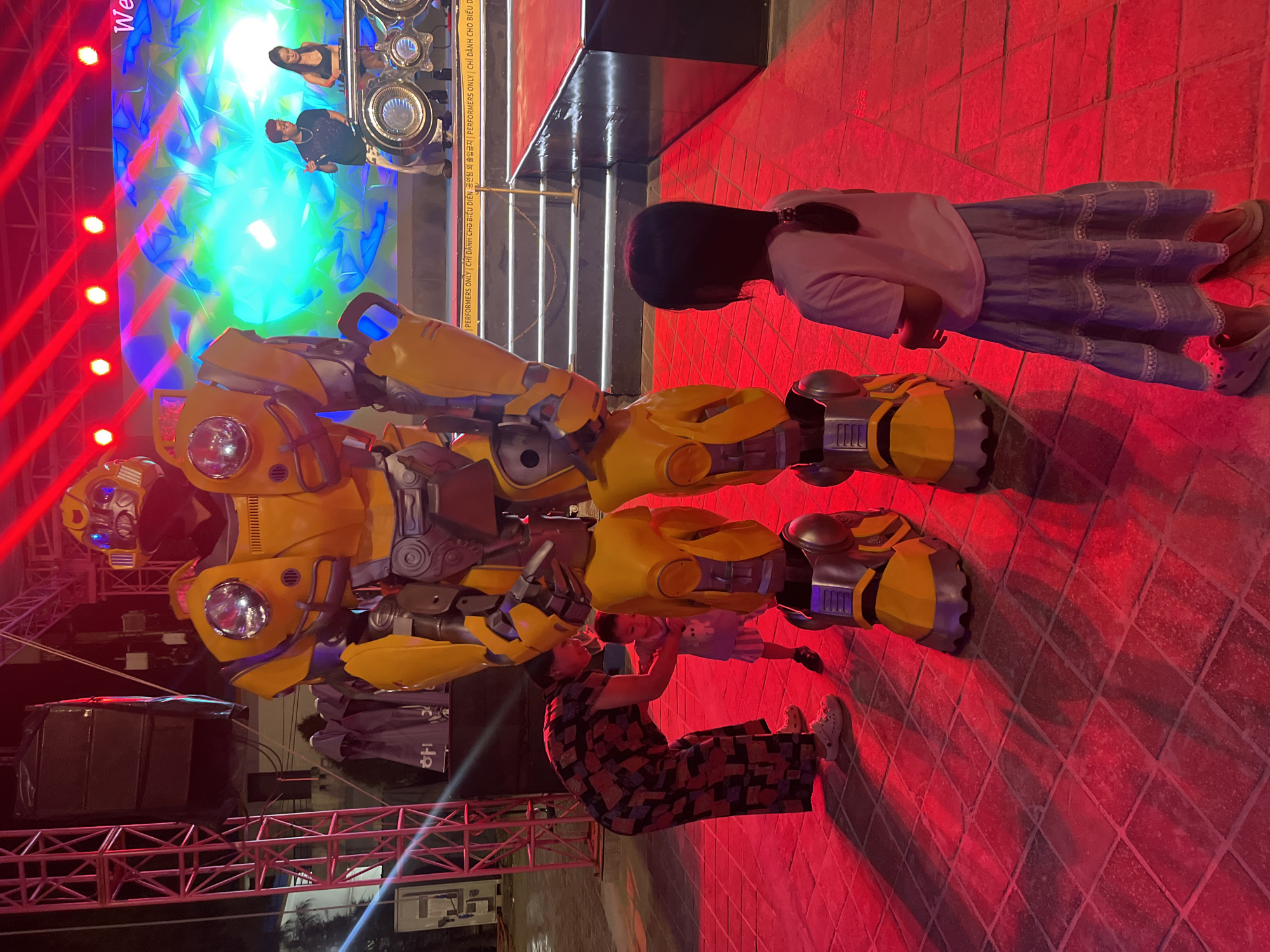 Beachfront night event in Đà Nẵng with live DJs, dancers, and Bumblebee