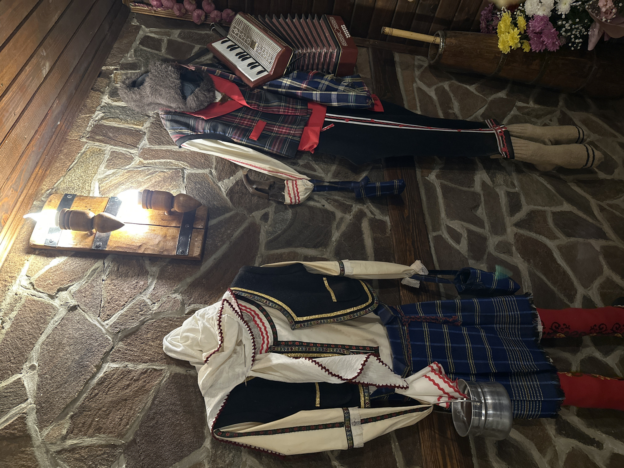Traditional Bulgarian folk display observed in Berkovitsa building