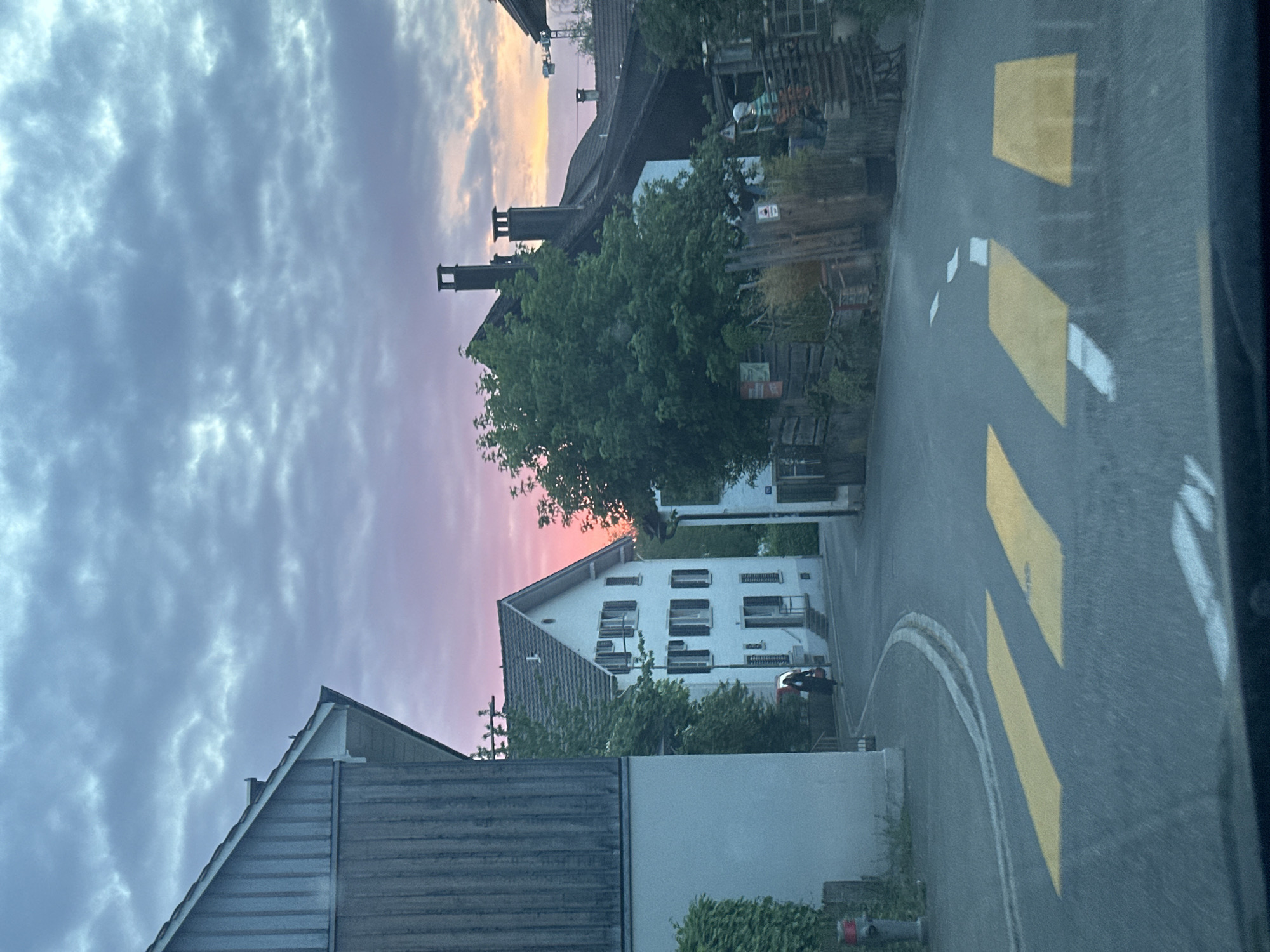 Evening street scene captured in Winterthur, Switzerland