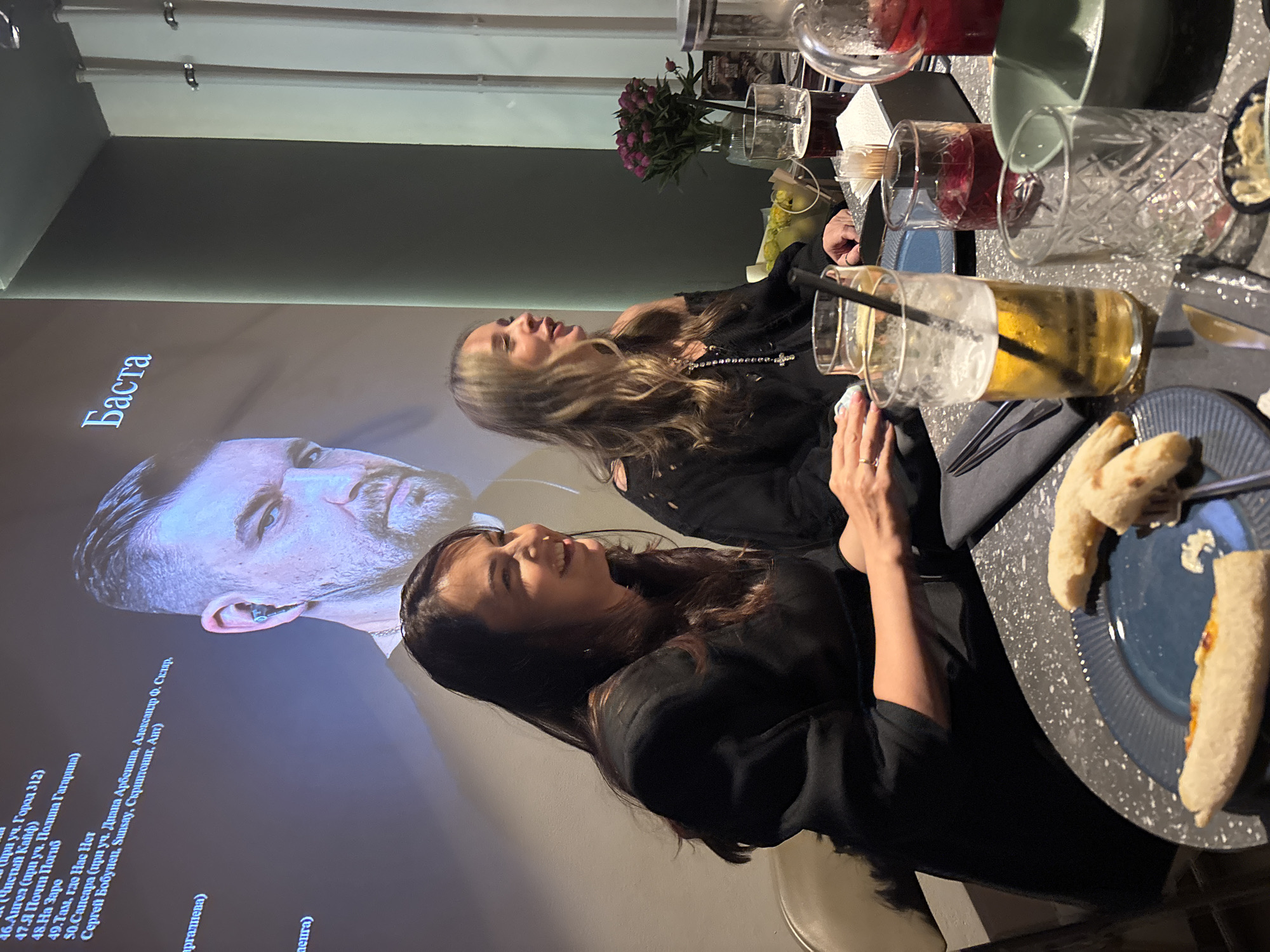 Women's social gathering at Chaikovsky restaurant captured in evening photos