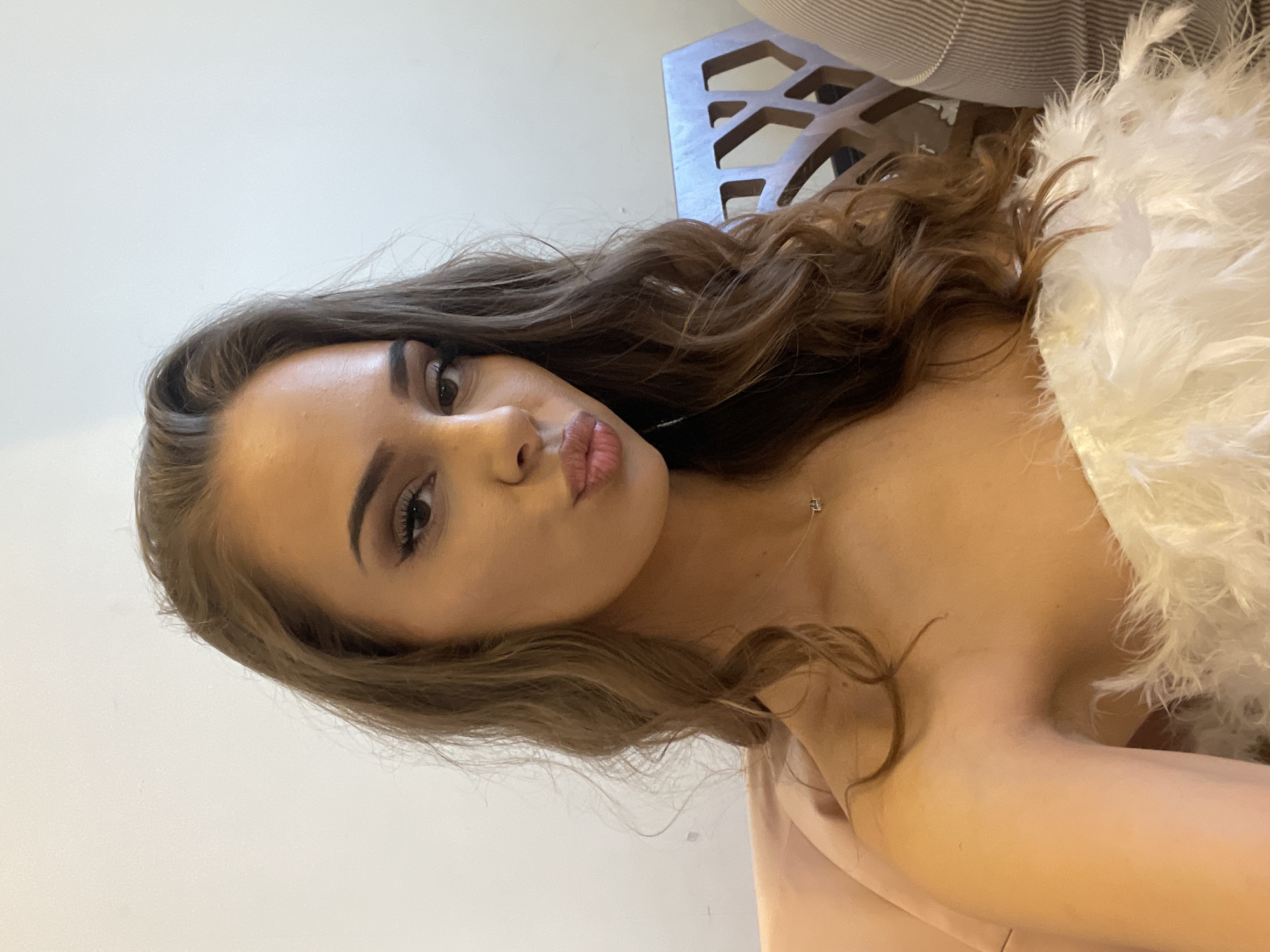 Woman Takes Selfie Indoors in Stara Zagora, Bulgaria