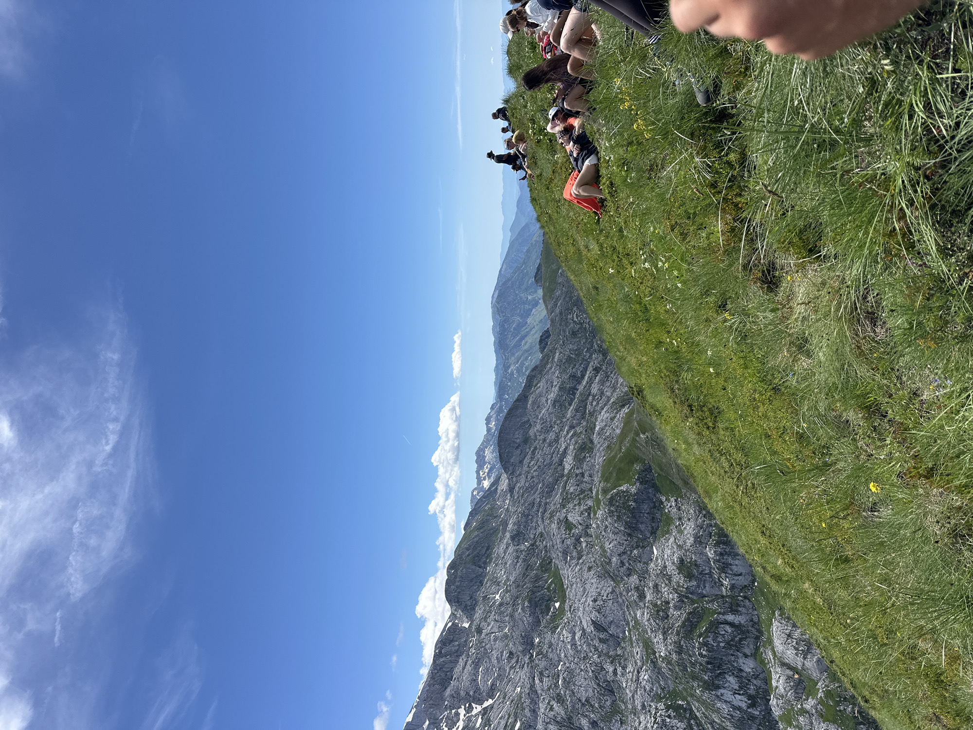 Mountain break with snacks in Albanian Alps near Kelmend