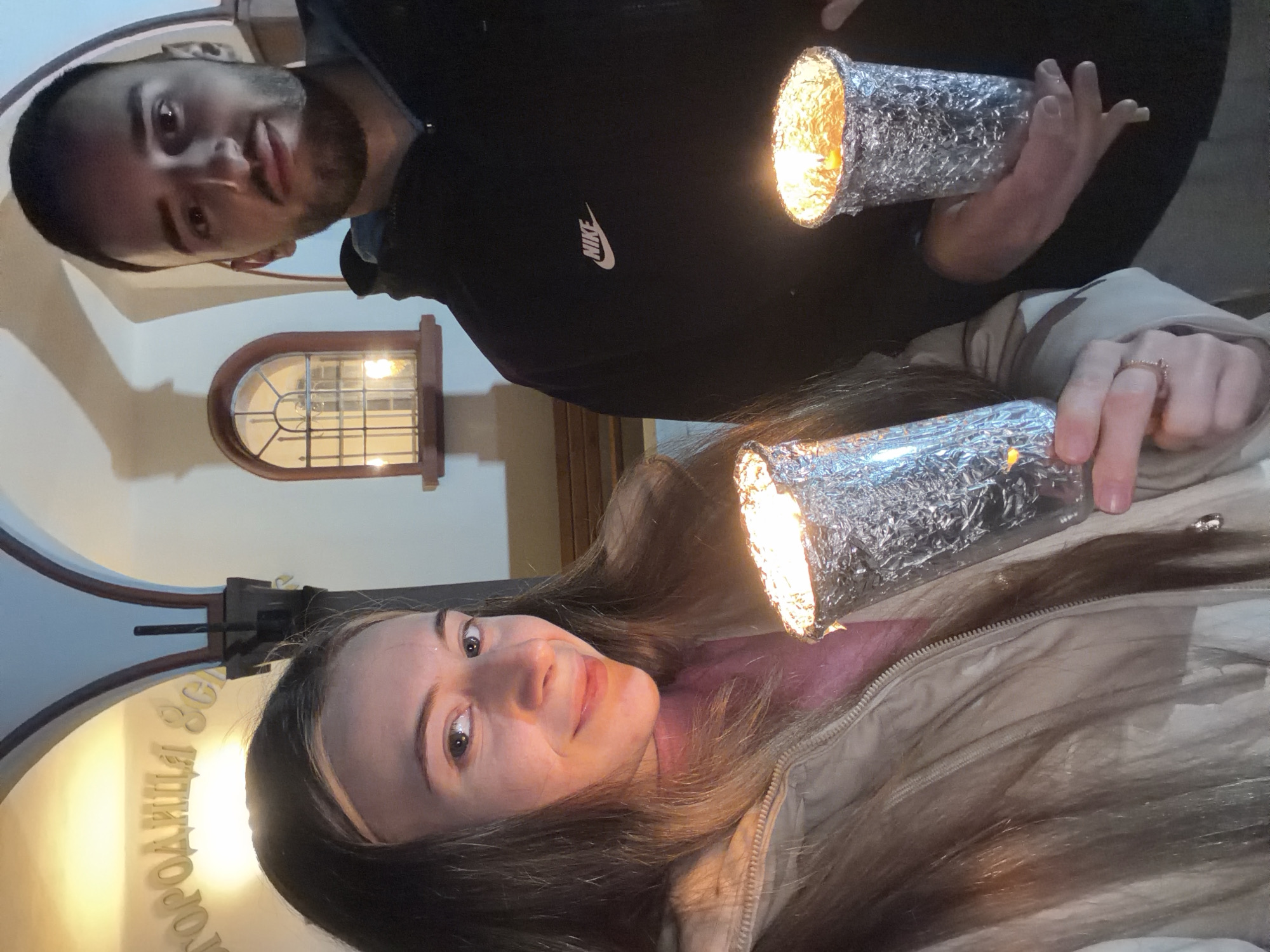 Candlelight religious ceremony held at church in Milevo, Bulgaria