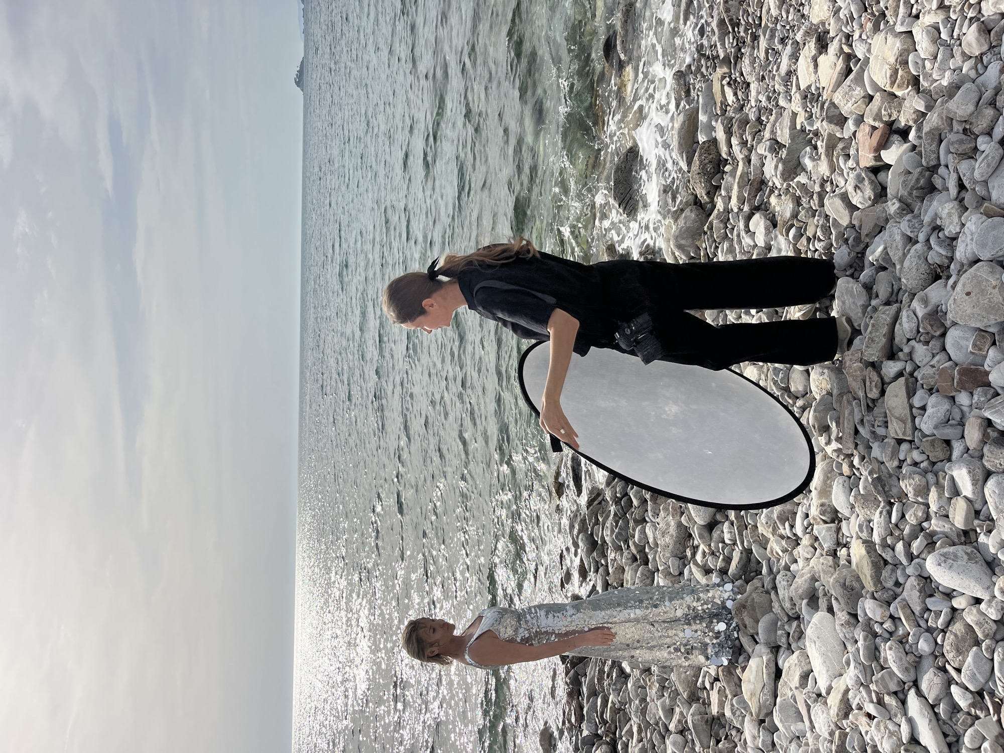 Professional photoshoot takes place on Montenegro beach