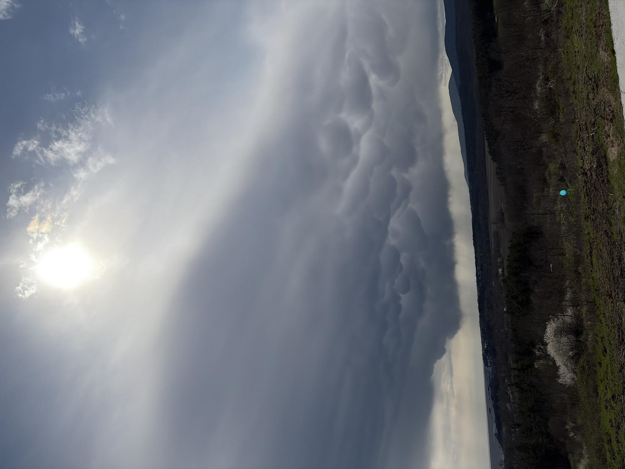 Dramatic mammatus-like clouds observed over Kiten, Bulgaria
