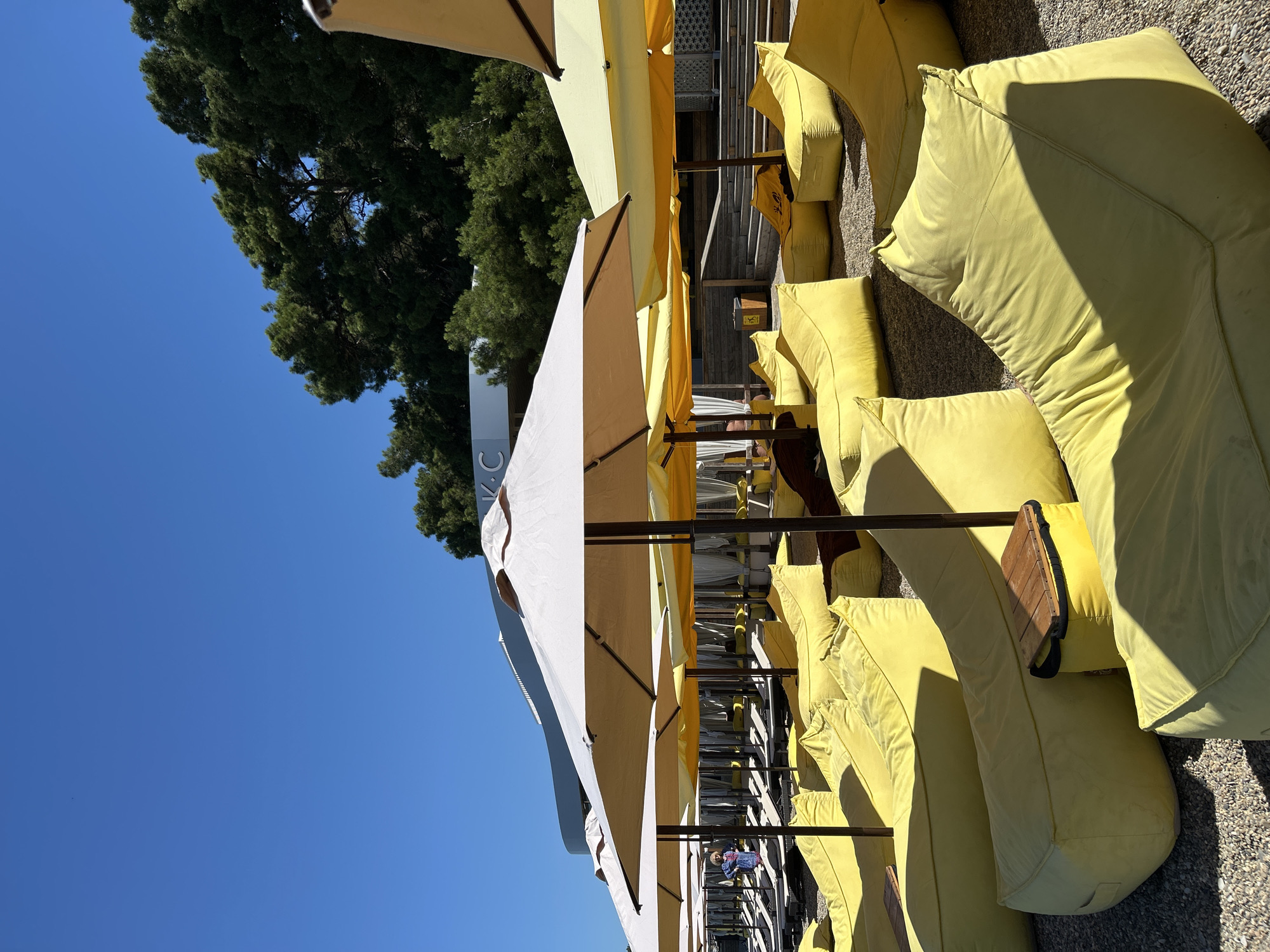 Summer beach day on the Black Sea in Gelendzhik