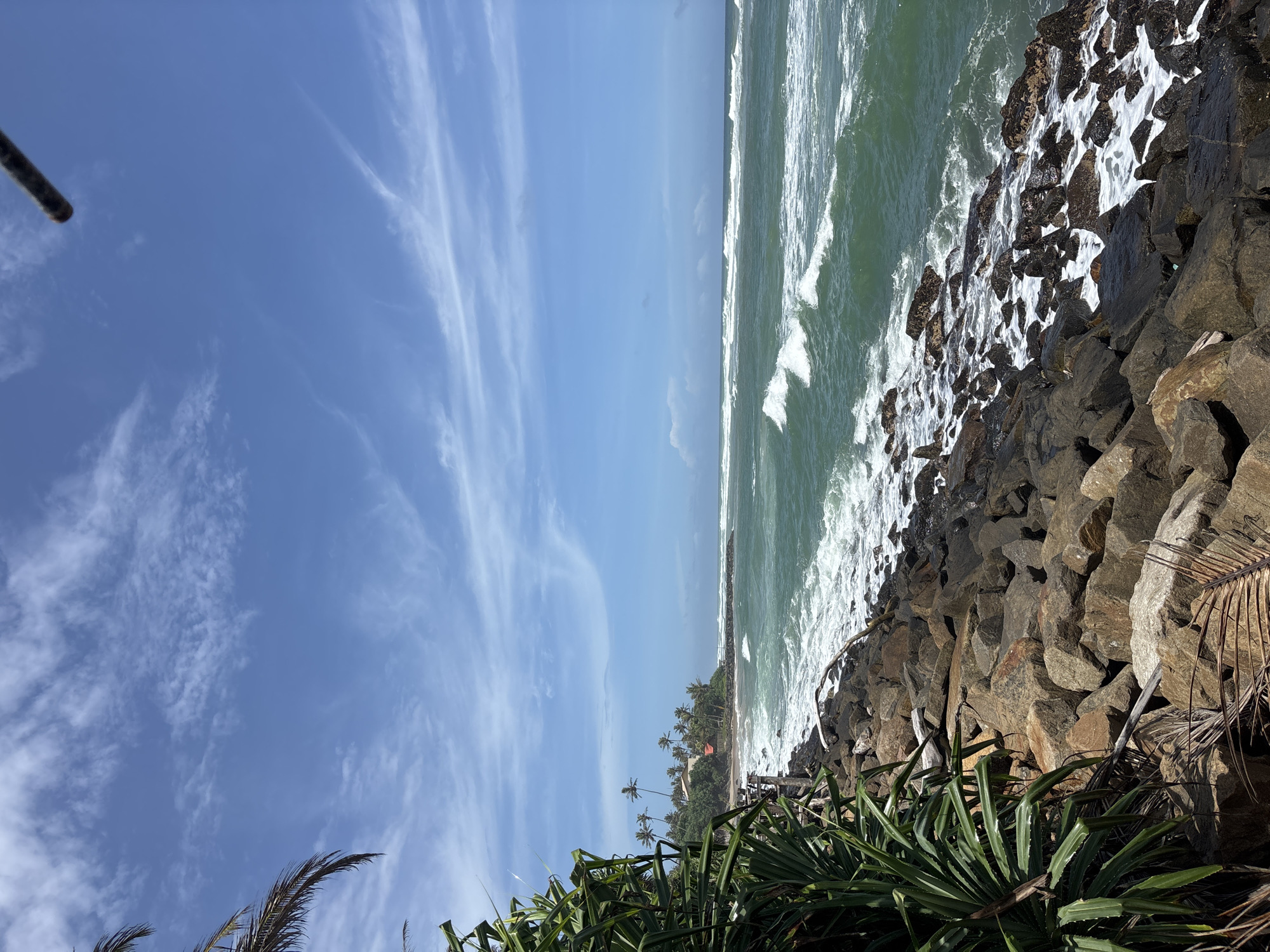 Morning coastal scenes and Ganesha statue documented in Ahangama