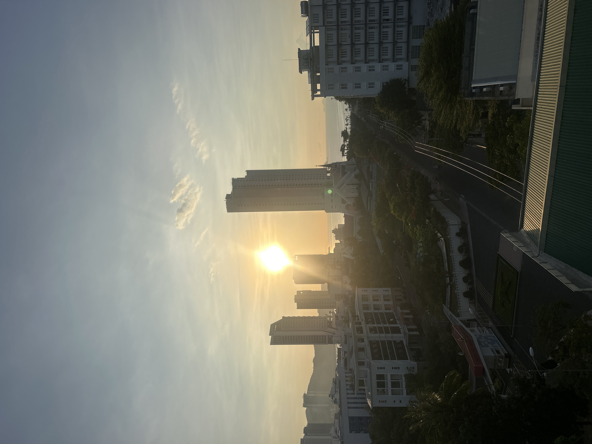 Sunrise documented over Bac Nha Trang Ward cityscape