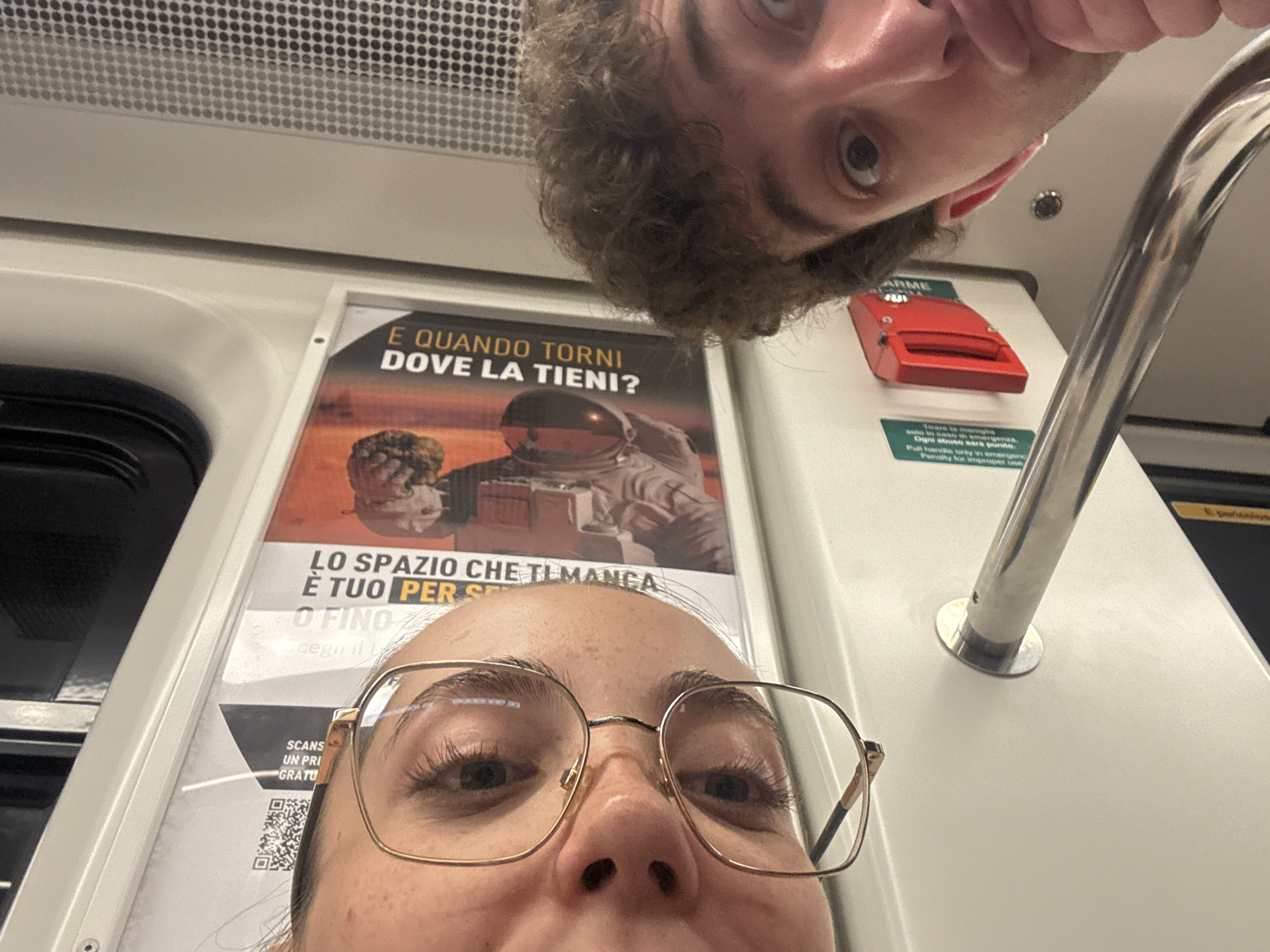 Milan Metro passengers documented during afternoon commute near Moscova