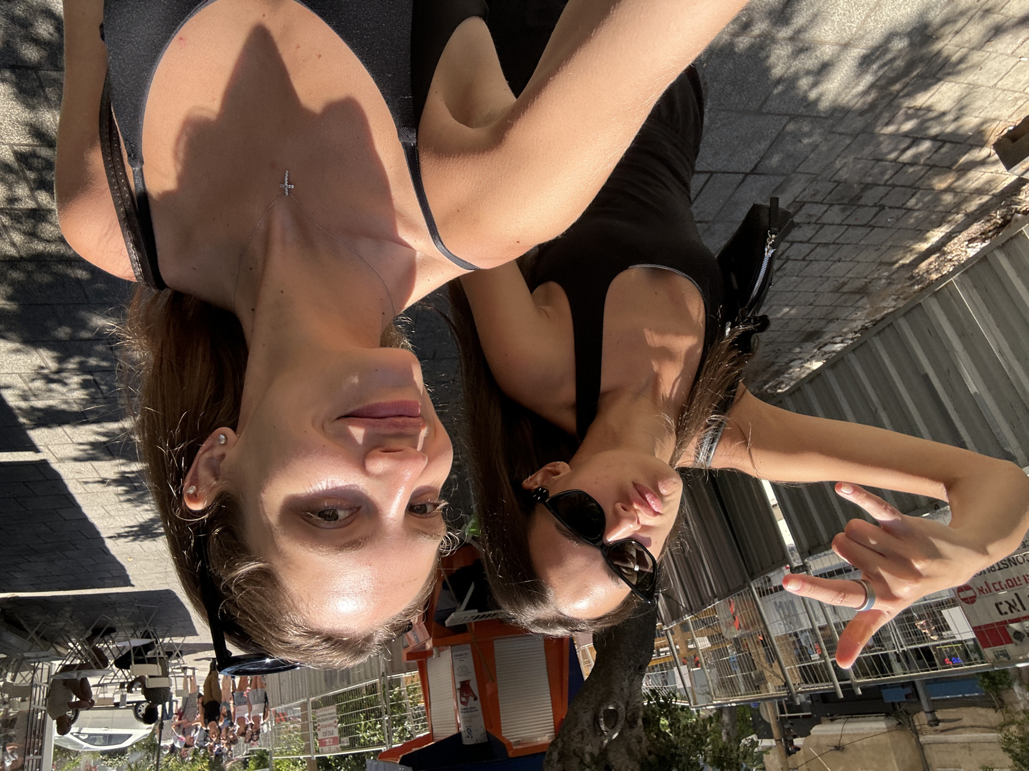 Young women photographed during casual outing in Tel Aviv