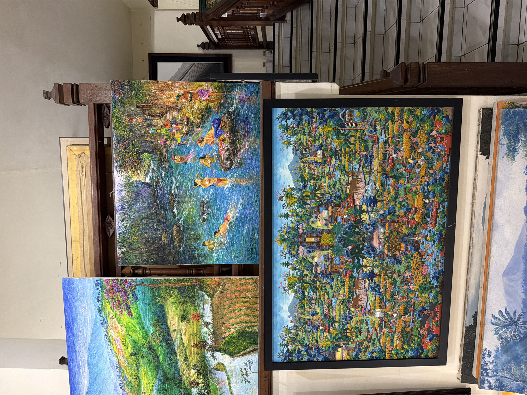 Art gallery displays documented in Ubud District Indonesia