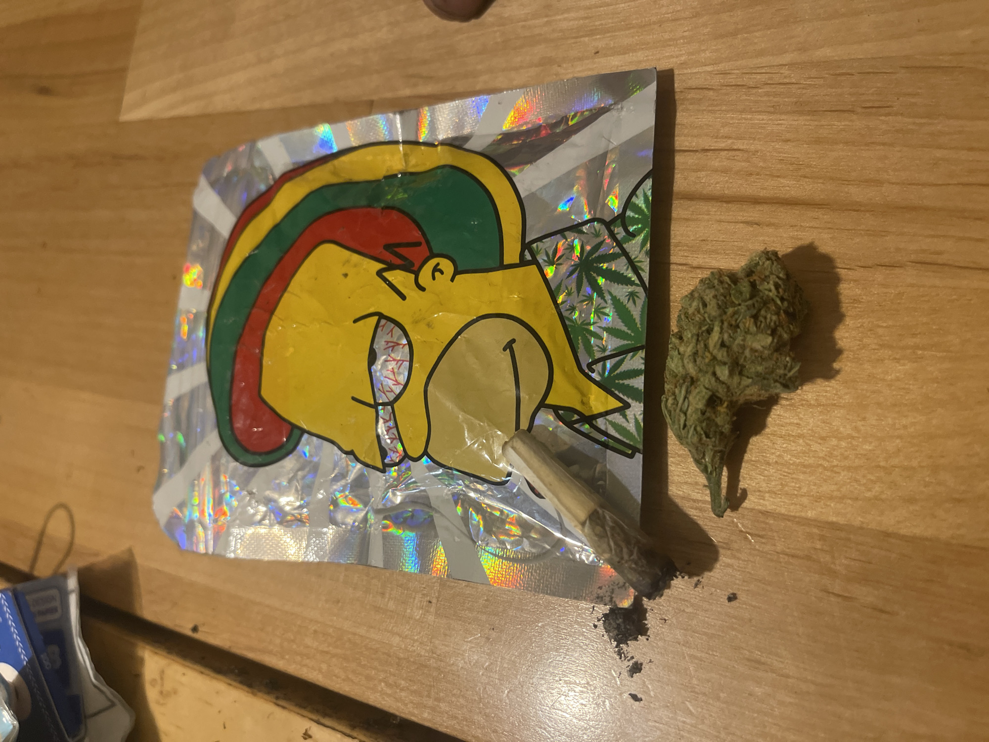 Indoor cannabis session with product shots and selfies