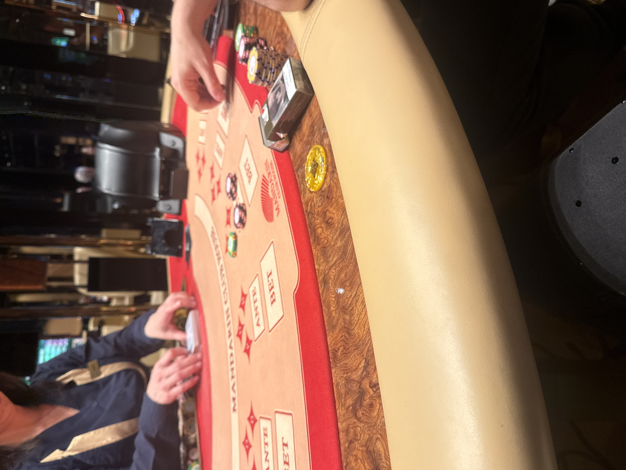 Woman takes selfies at Mandarin Club Casino in Batumi