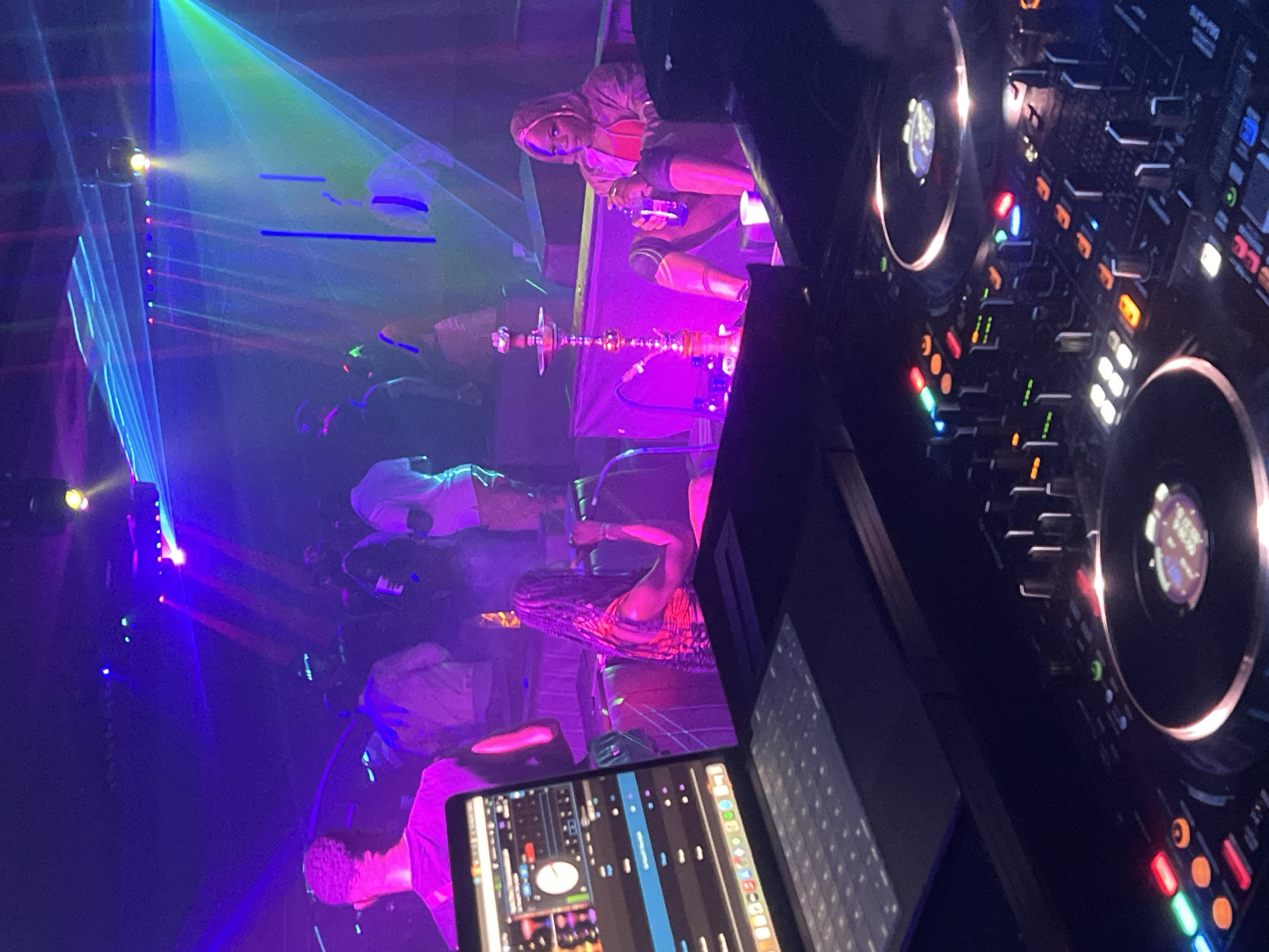 Nigerian nightclub scene captured during early morning hours