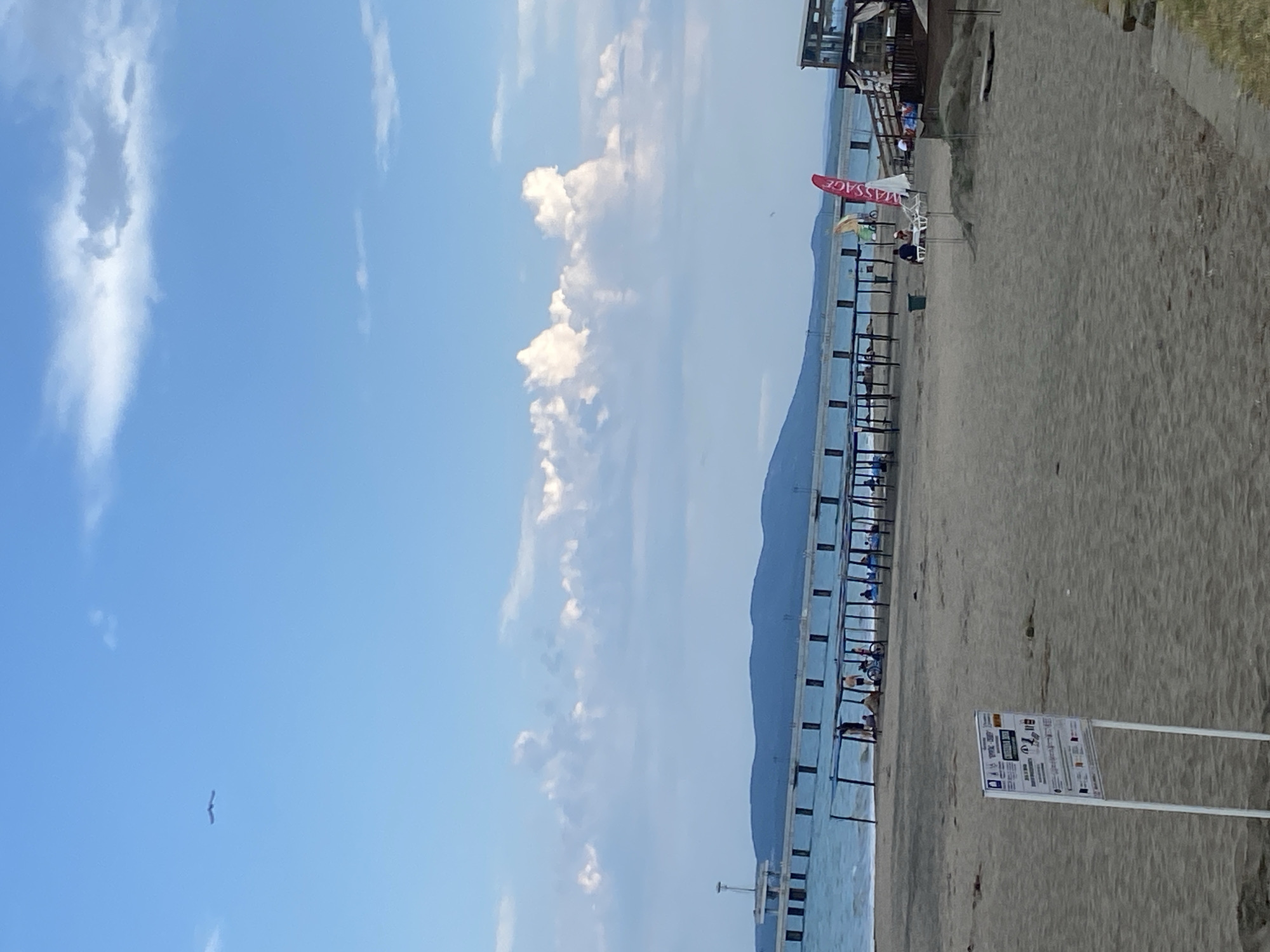 Burgas beach and Sea Garden on a busy summer afternoon